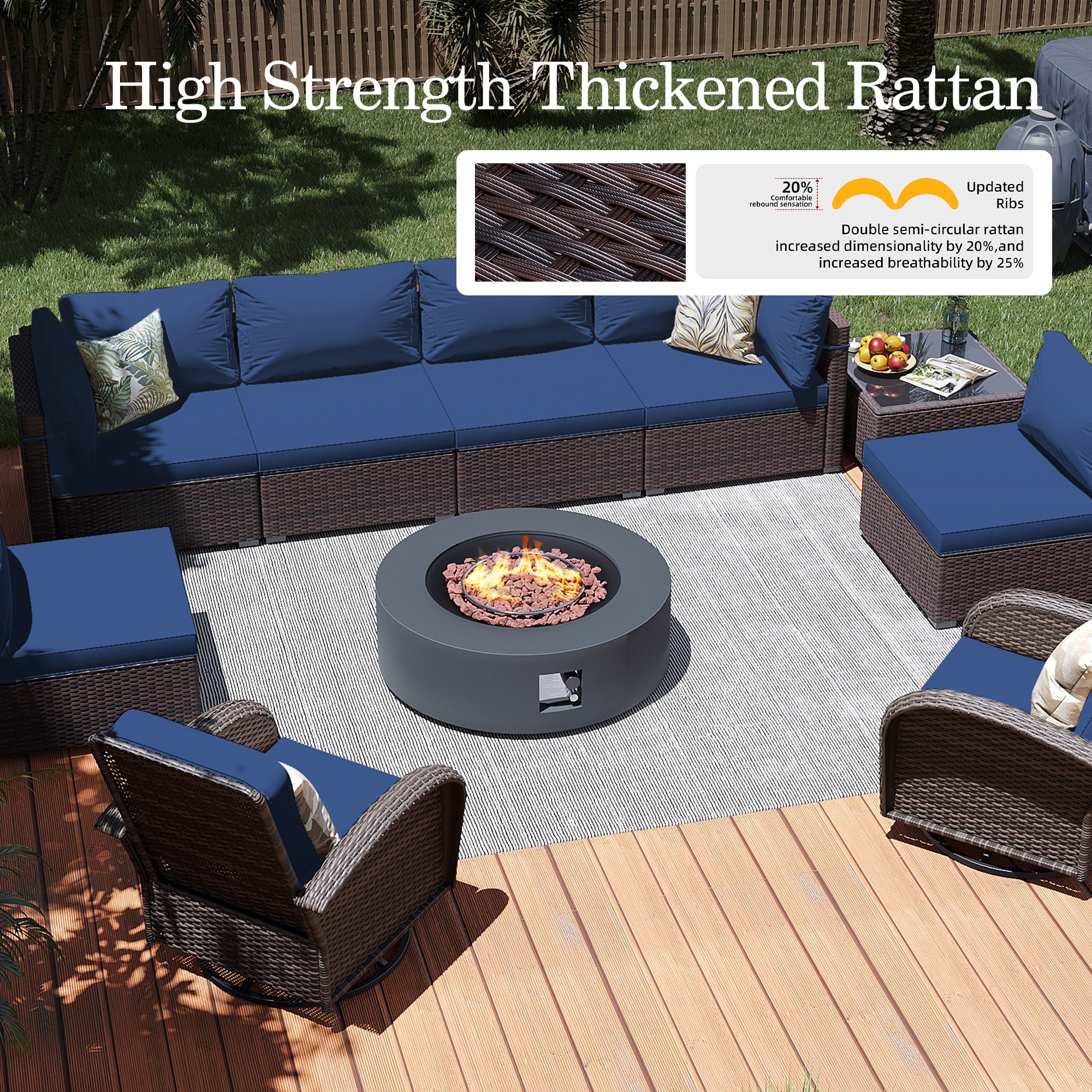 Patio Watcher LS-RT7Y11-42MDK-B2 Patio-Conversation-Sets - View #4