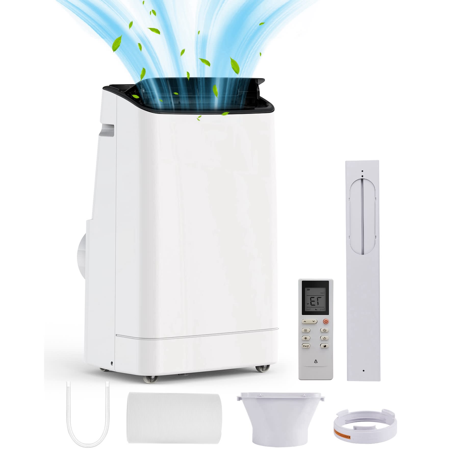 WhizMax LSTY00PHO-109K7EFR 9300 BTU DOE 115 Voltage Portable Air Conditioner with Remote Control Included Cools 750 Sq. Ft.
