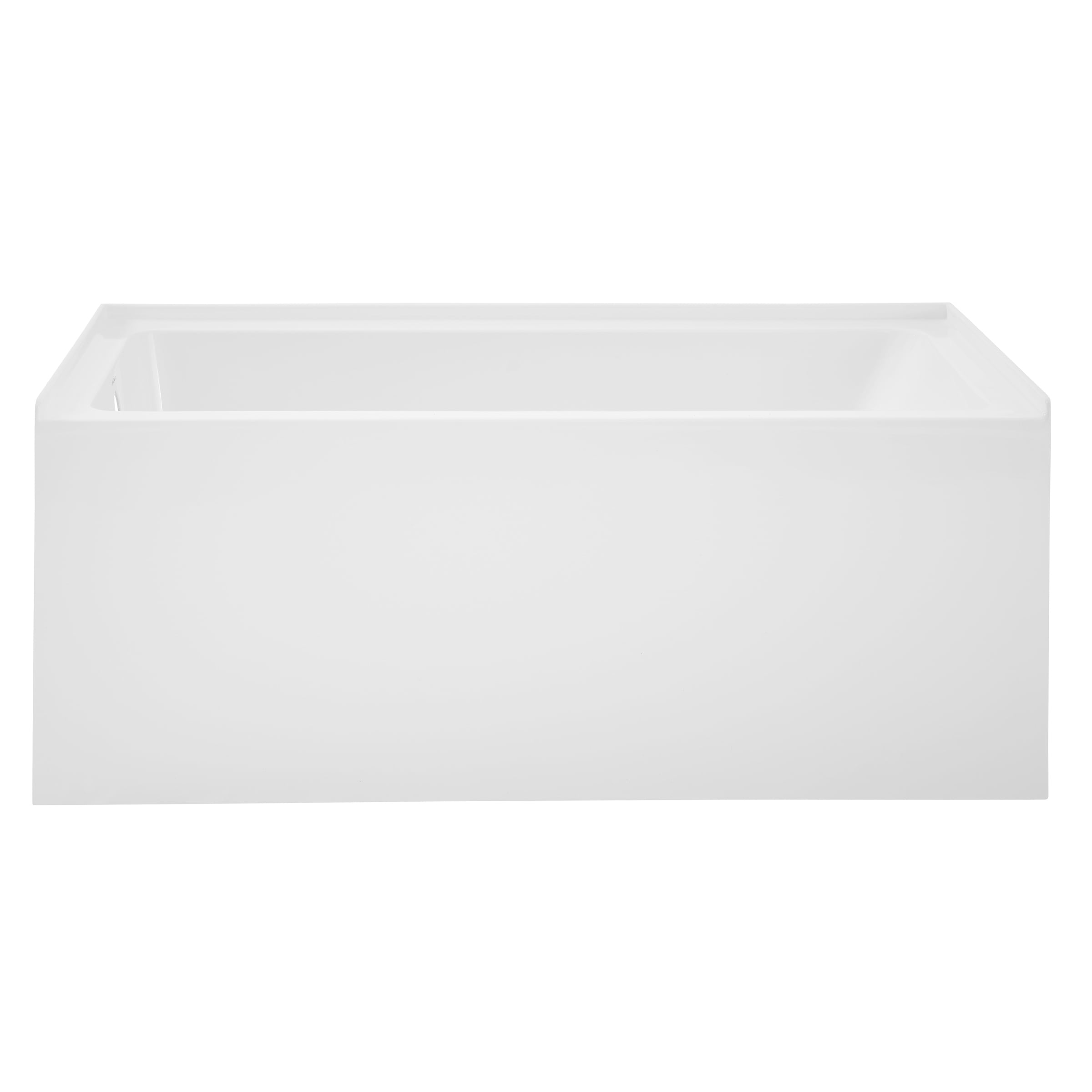 Swiss Madison SM-25-ABLAU39WH Lausanne 54-in x 32-in Glossy White Acrylic Rectangular Alcove Soaking bathtub ( Left Drain )