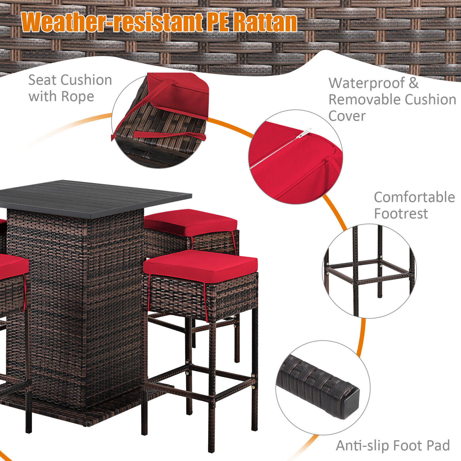 YERIVA HSM68244REX Patio-Dining-Sets - View #6