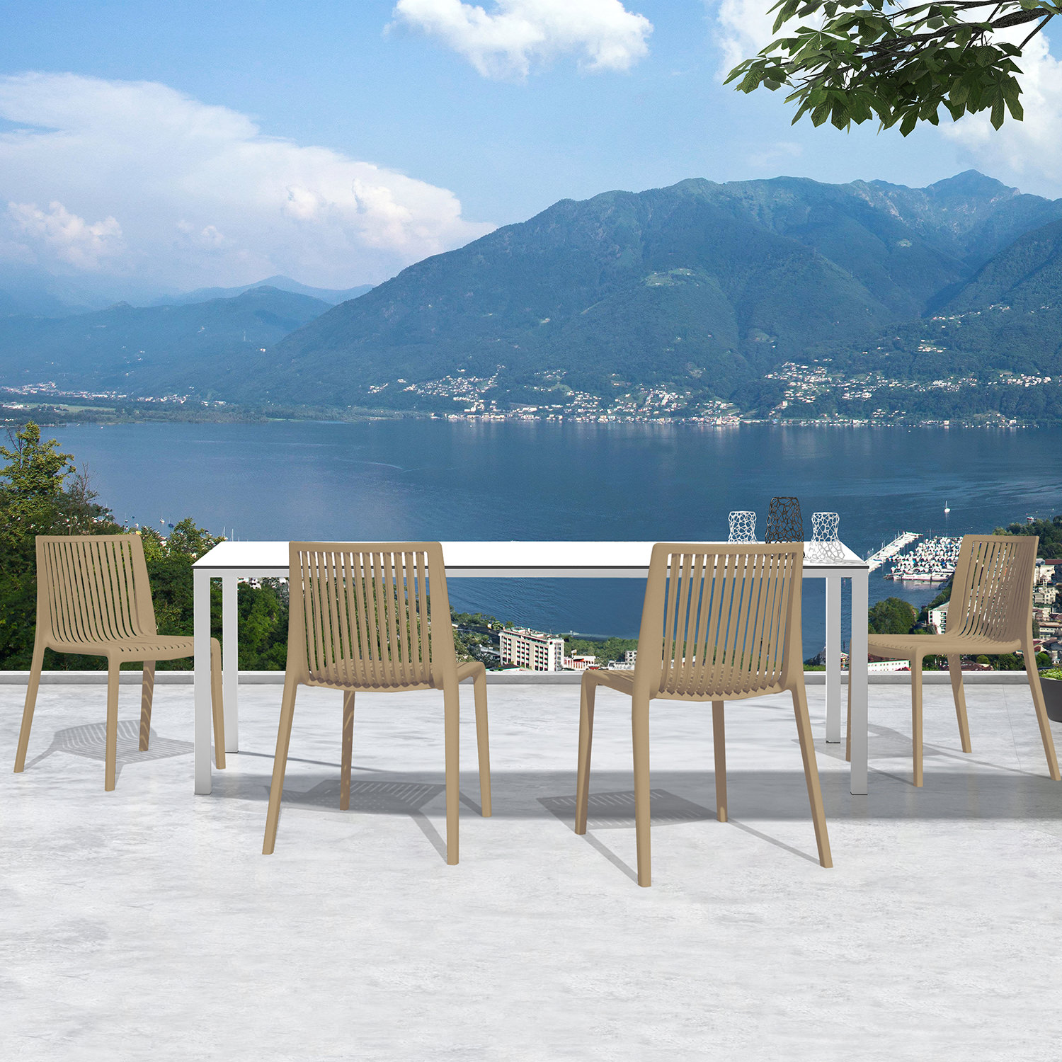 World Rug Gallery CO8054TAUPE2 Patio-Chairs - View #4