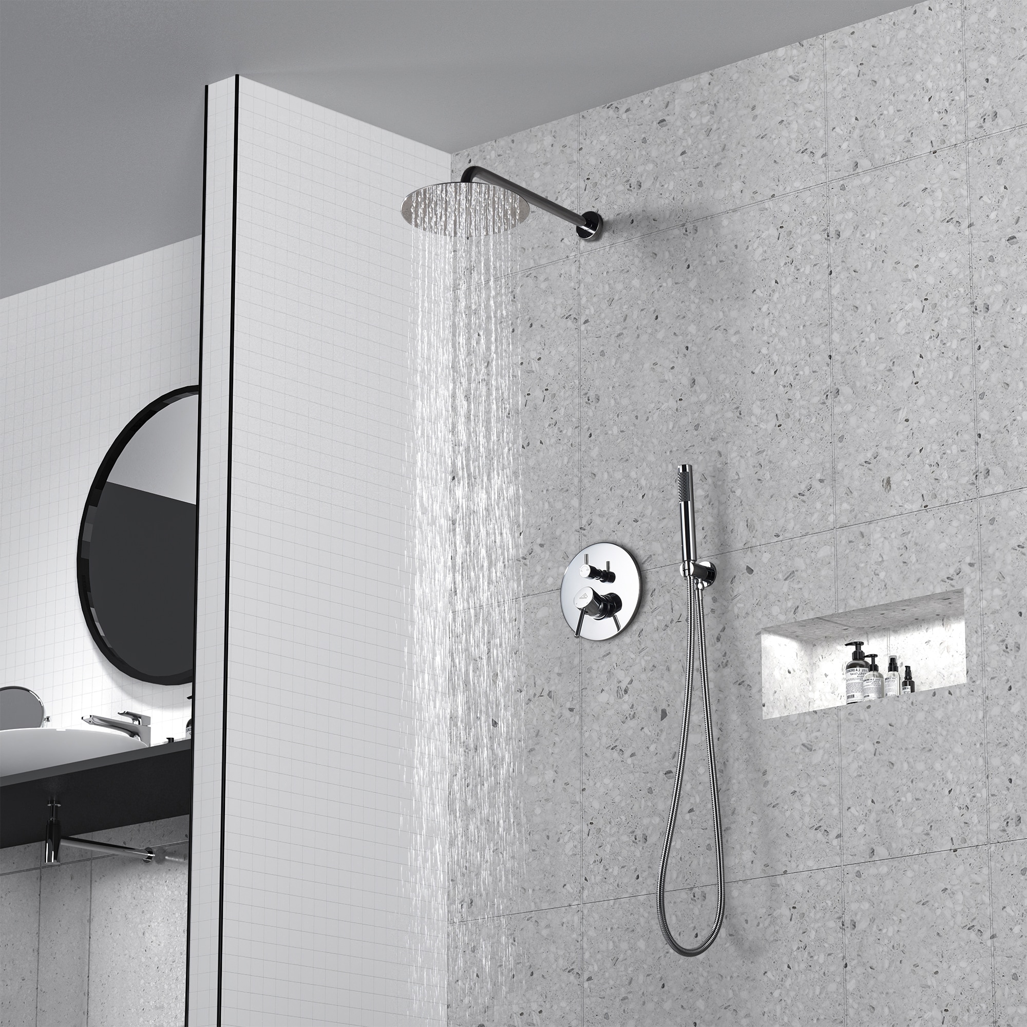 CASAINC CS3702-8MB-WE Showerhead-Bar-Panels - View #2