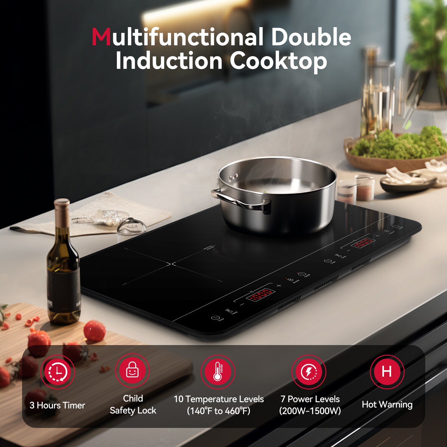 Gasland Chef 24in 2 Burners Black Induction Cooktop in the Induction
