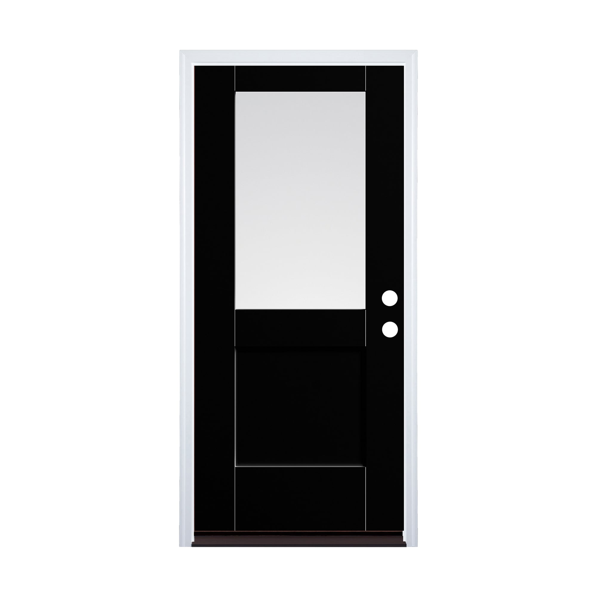 Therma-Tru 36-in x 80-in Fiberglass Half Lite Prehung Front Door with Brickmould Insulating Core