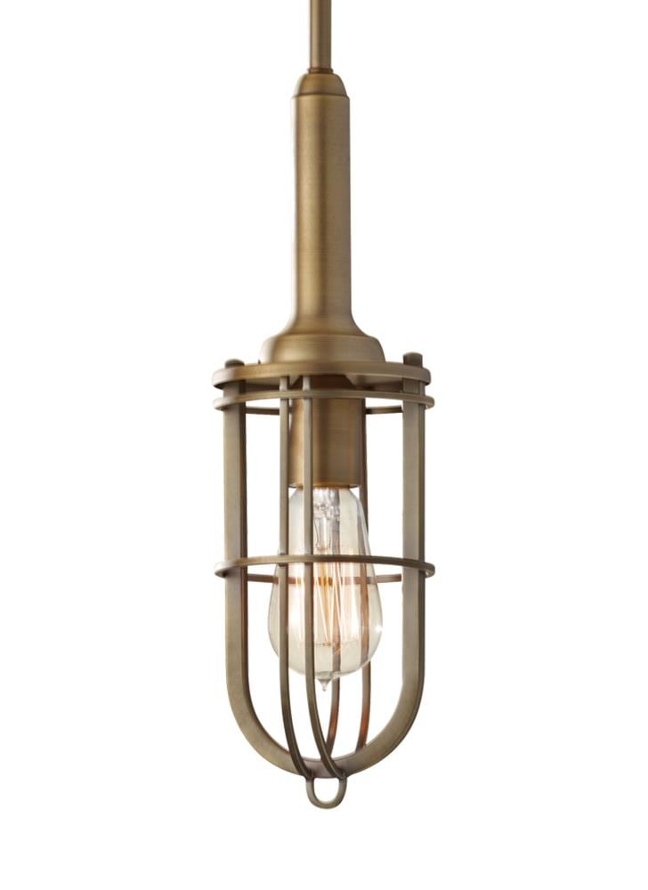 Generation Lighting P1240DAB Urban Renewal 1 -Light Dark Antique Brass Modern/contemporary Urn Mini Hanging Pendant light