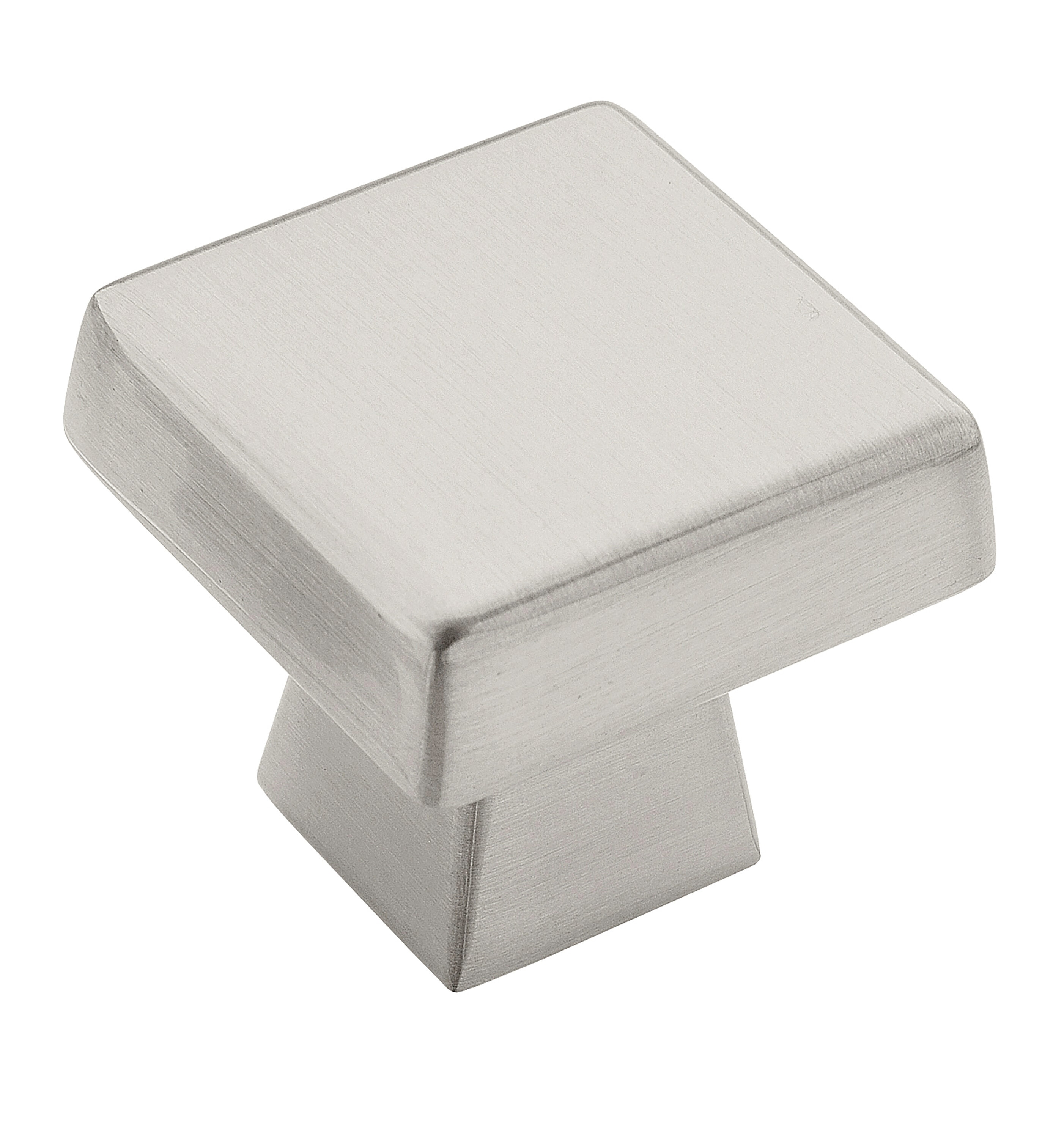 Amerock Blackrock 1-1/2-in Satin Nickel Square Transitional Cabinet Knob #BP55273G10