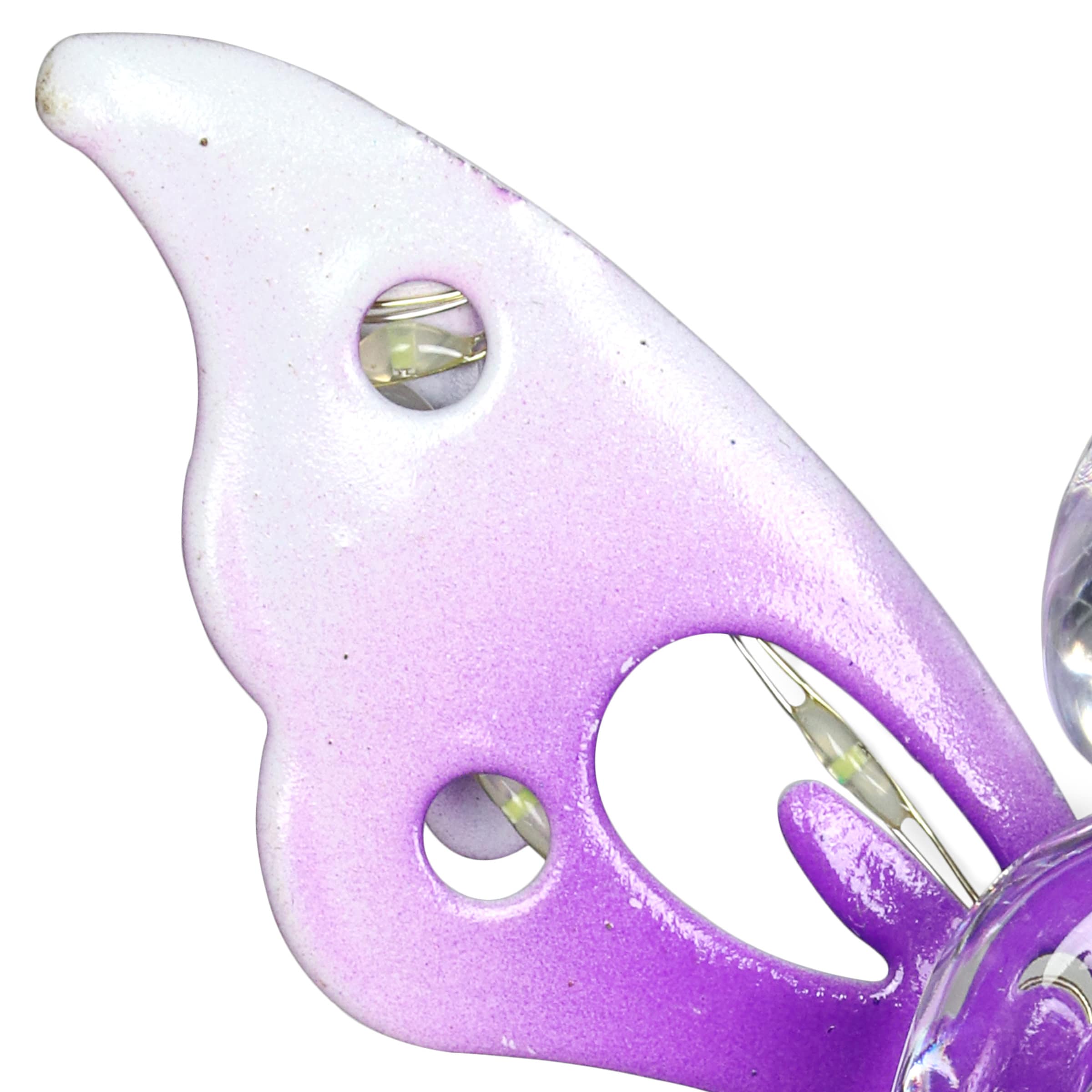 Purple Acrylic Angel with LED Lights Garden Stake