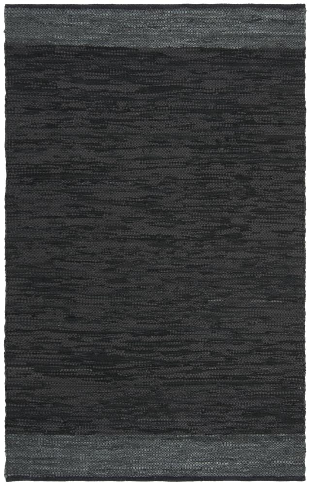 Safavieh VTL201Z-6 Vintage Leather Lovell 6 x 9 (ft) Leather Black/Gray Rectangular Indoor Coastal Area rug