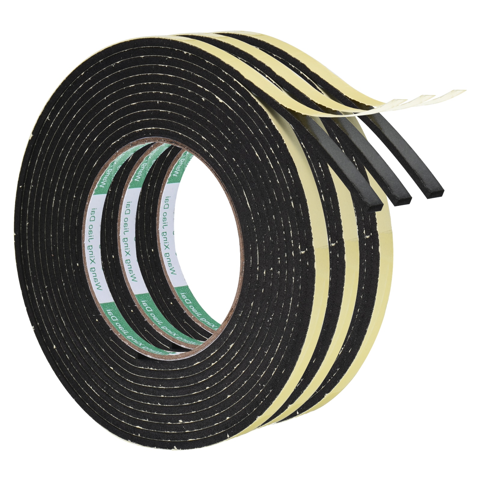 PATIKIL - Weather Stripping Door Seal Strip 3 Roll EVA Foam Seal Tape Self Adhesive Strip 8mm Wid...