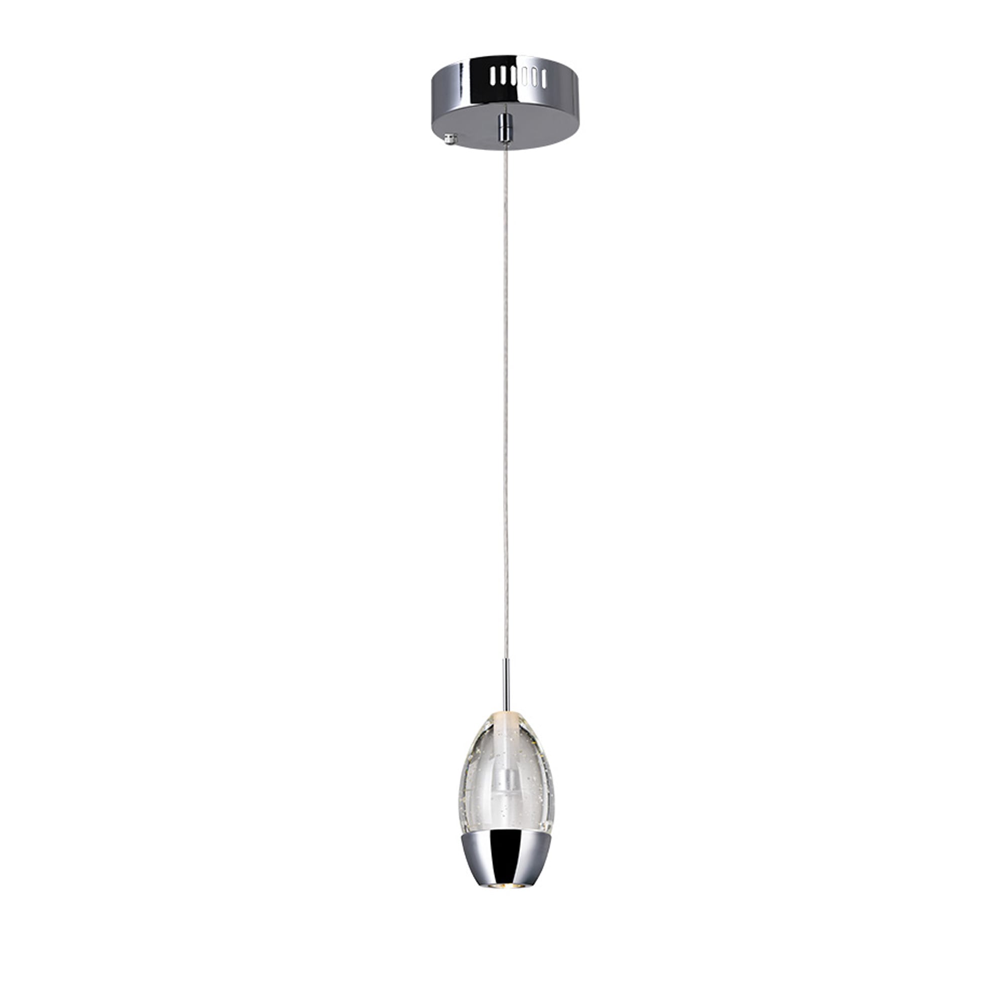 CWI Lighting 5077P5C-R Perrier 1 -Light Chrome Modern/contemporary Geometric Mini Hanging Pendant light