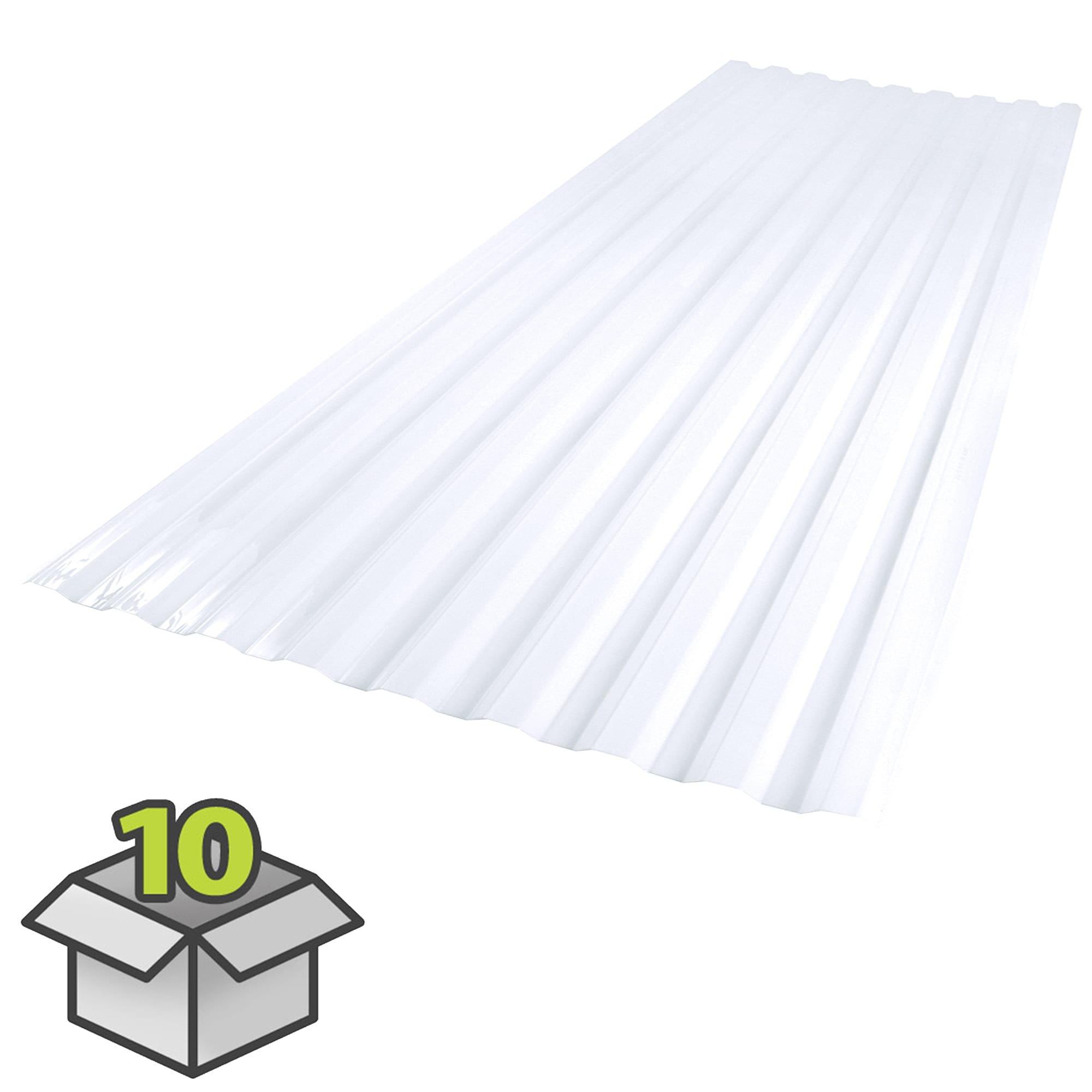 Tuftex Multi-Wall 6mm Panel Clear 4-ft x 8-ft Corrugated Clear Polycarbonate  Plastic Roof Panel in the Roof Panels department at