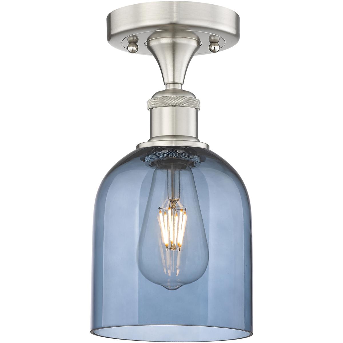 Innovations Lighting 2675130 616-1F-SN-G558-6BL Edison Bella Semi-Flush Mount
