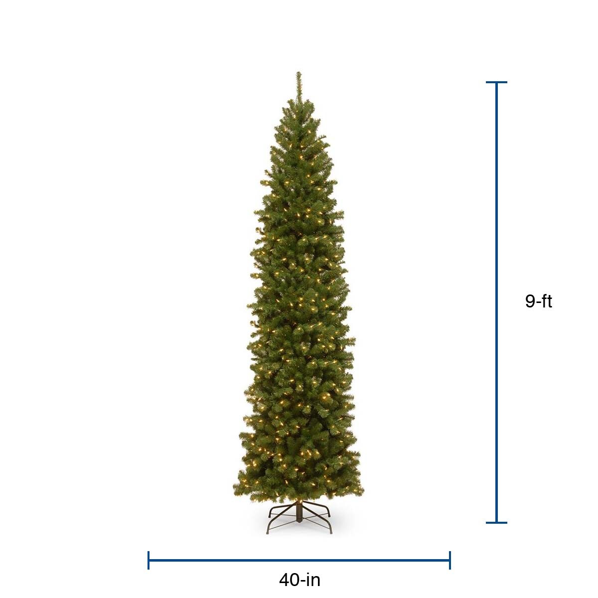 National Tree Company 9 Ft North Valley Spruce Pre Lit Slim Artificial