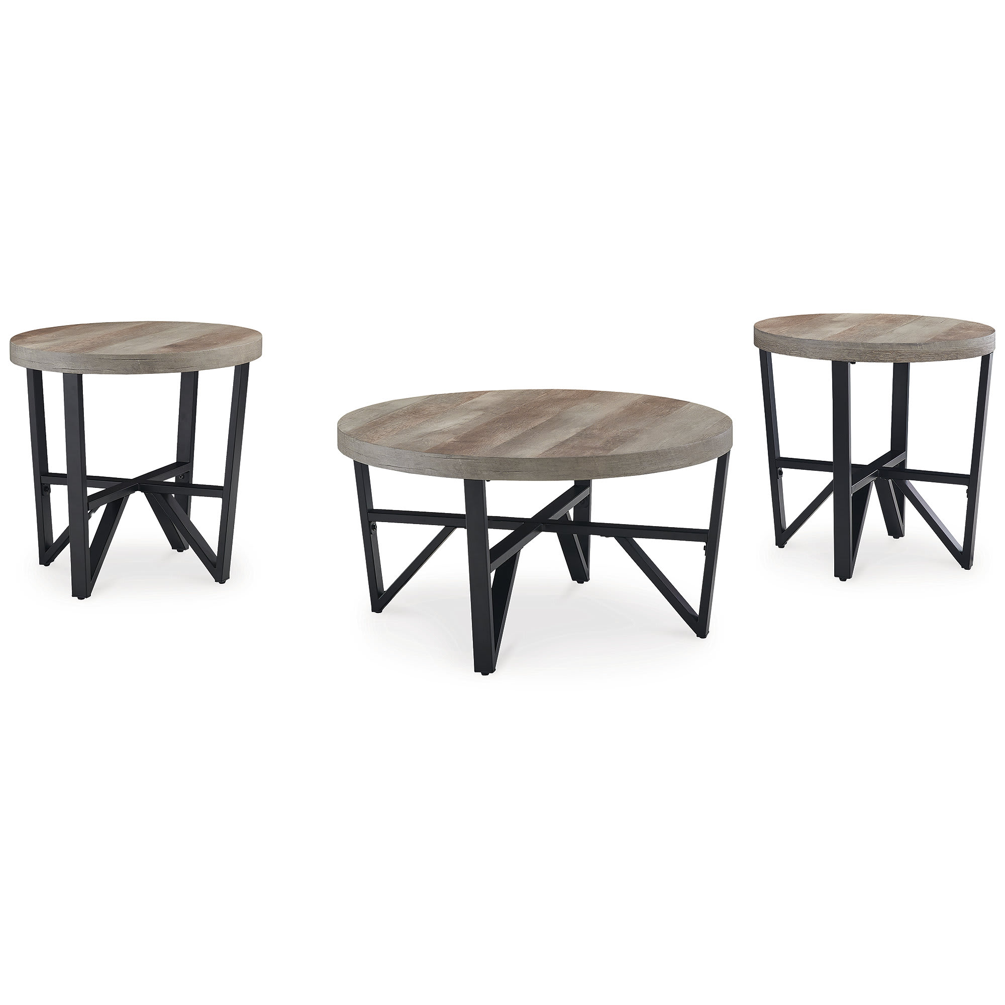 Signature Design by Ashley T235-13 Deanlee Brown/Black Table Set