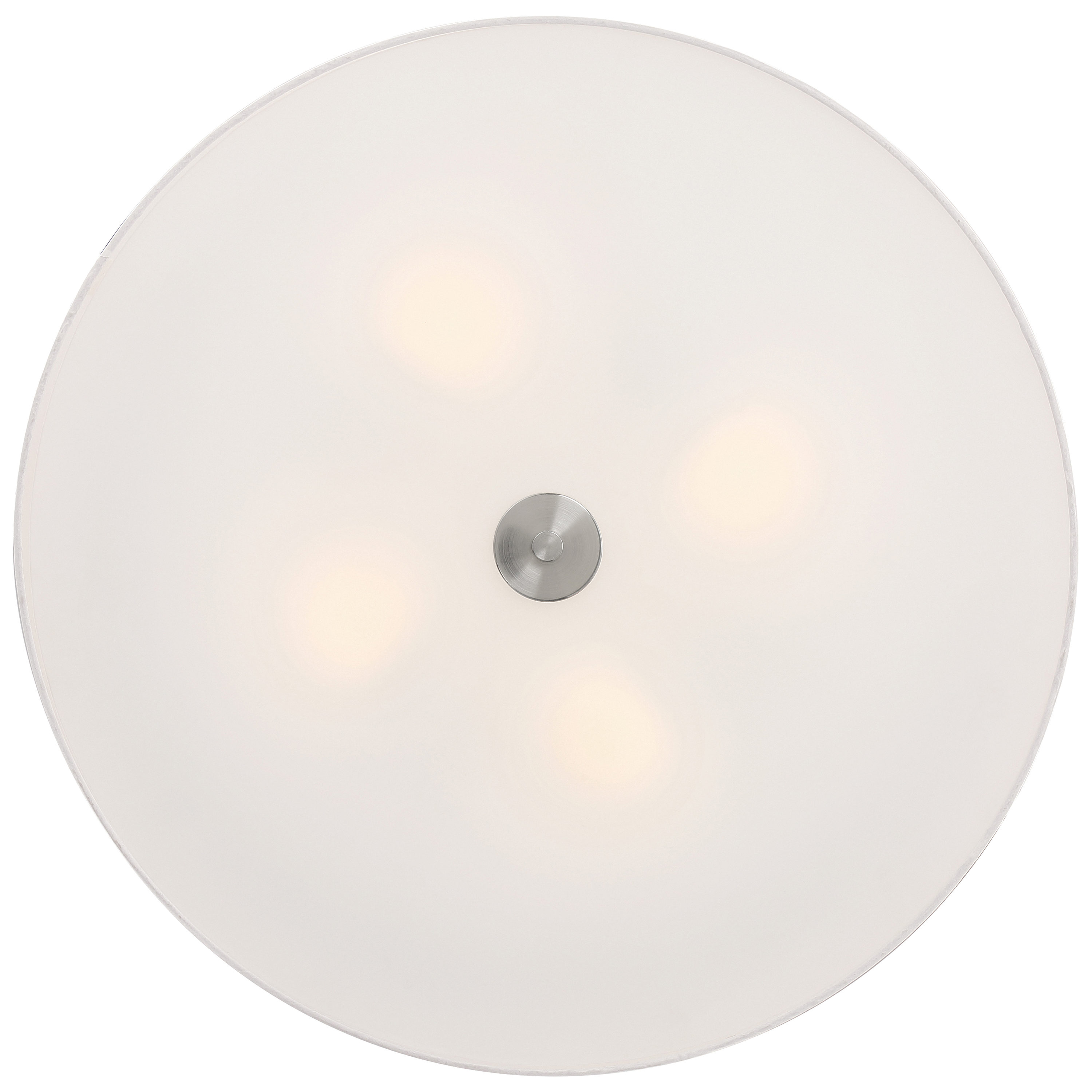 Sleek Brushed Steel LED Drum Flush Mount Ceiling Light