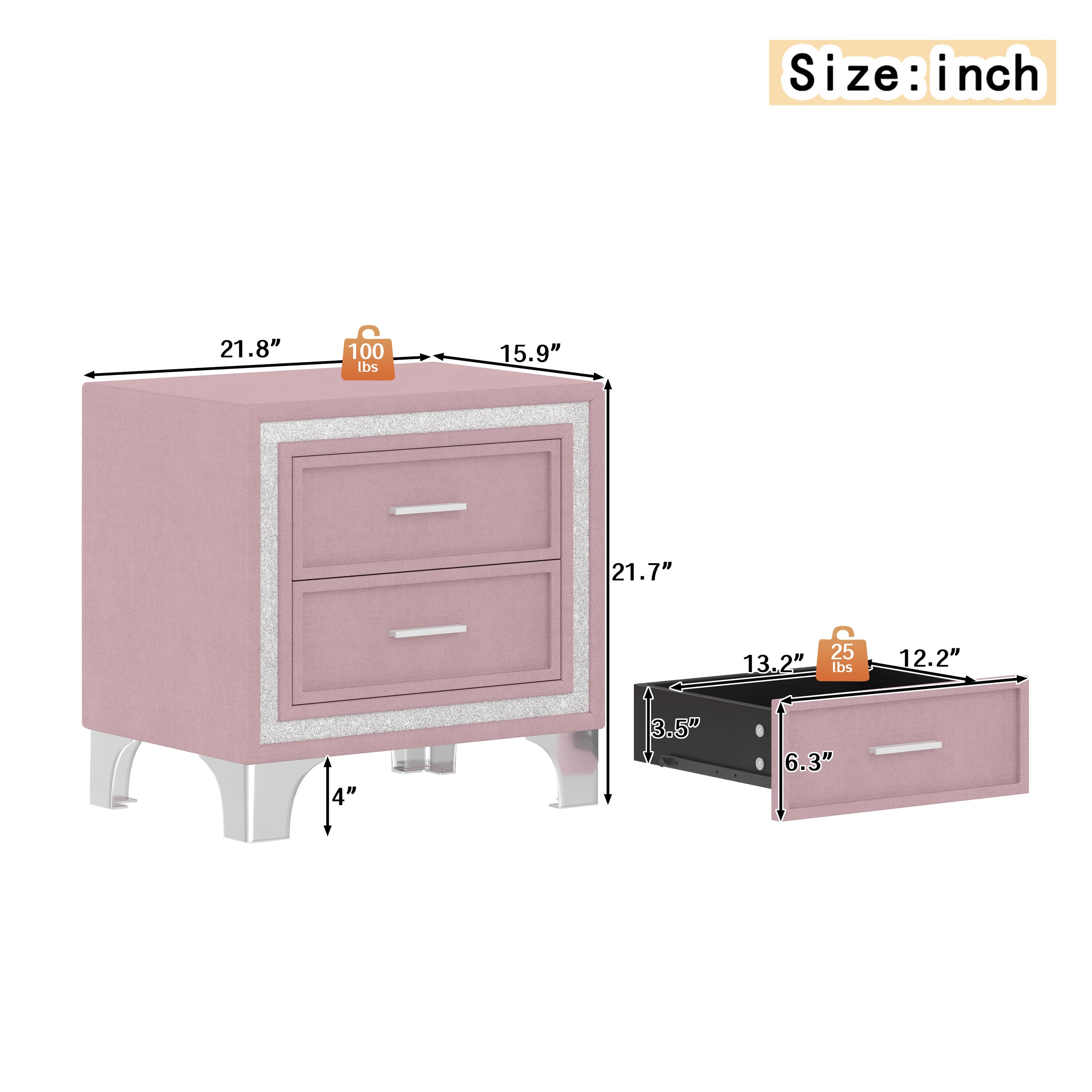 ModernLuxe N733P183659H nightstands - View #8