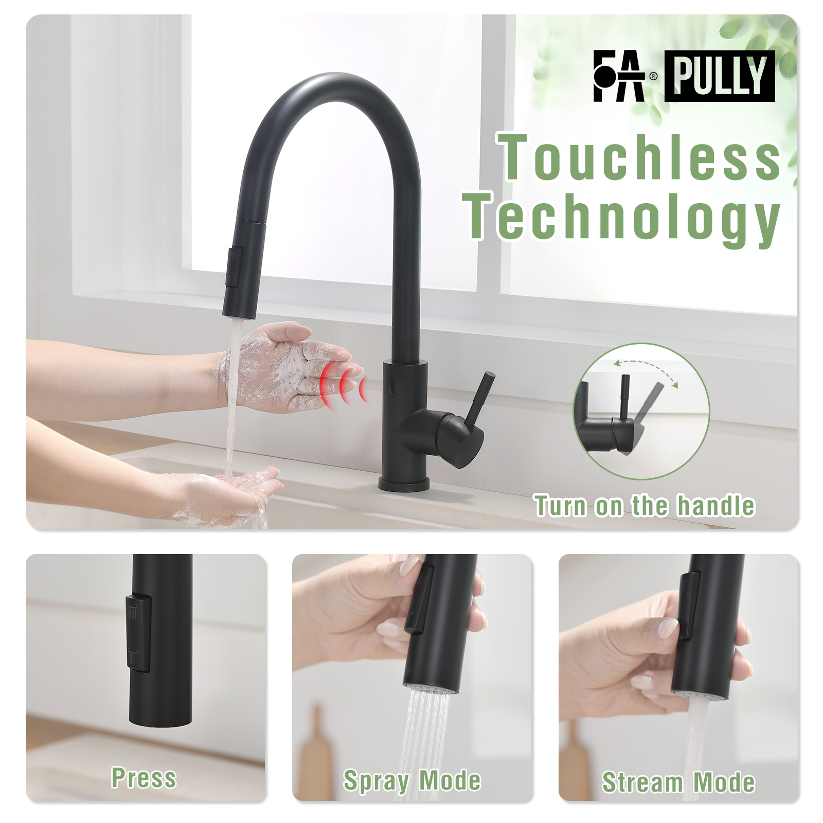 Fapully FA-B-1009B-IS Kitchen-Faucets - View #2
