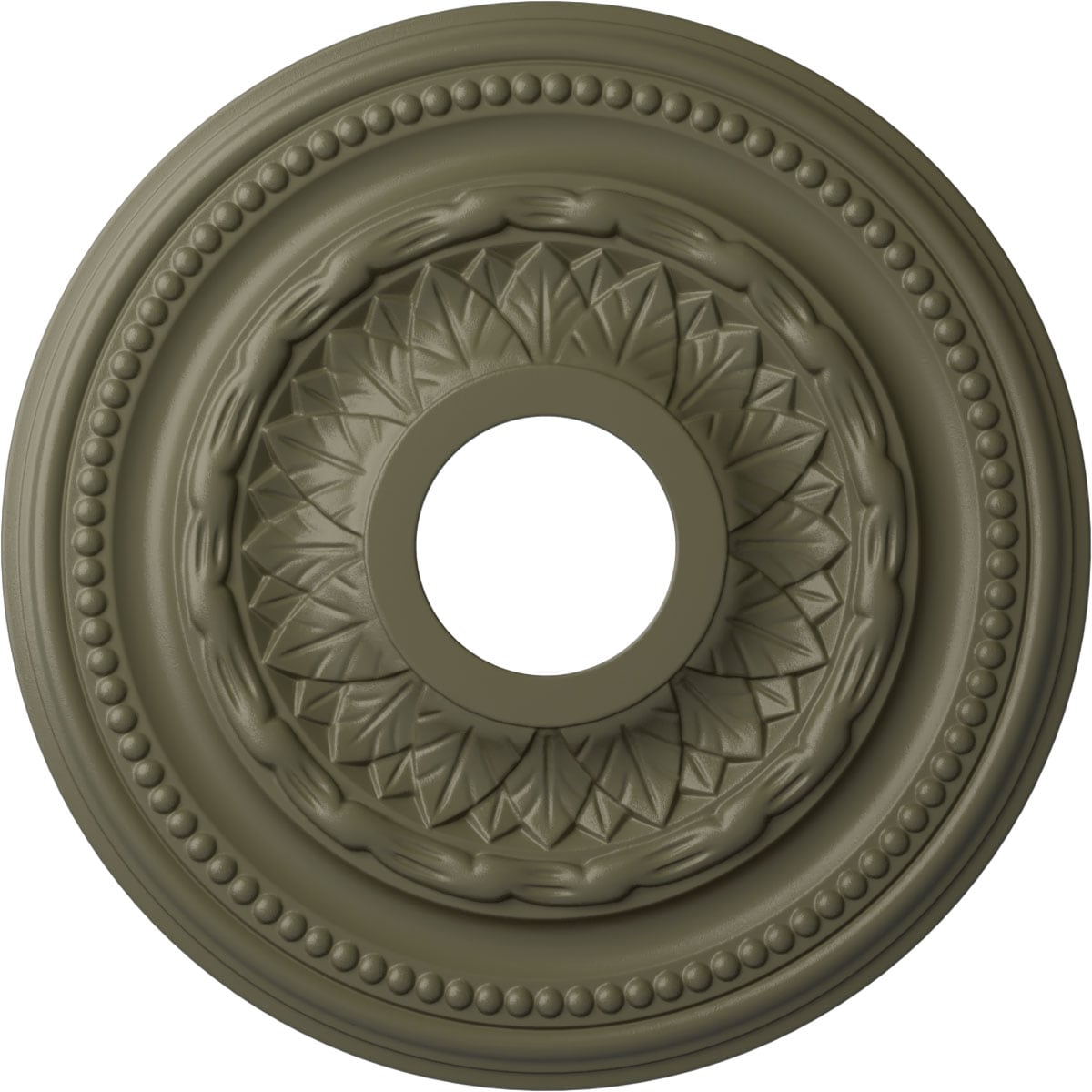 Ekena Millwork CM15GASSF Galway 15.75-in W x 15.75-in L Painted Spartan Stone Polyurethane Whole Ceiling Medallion