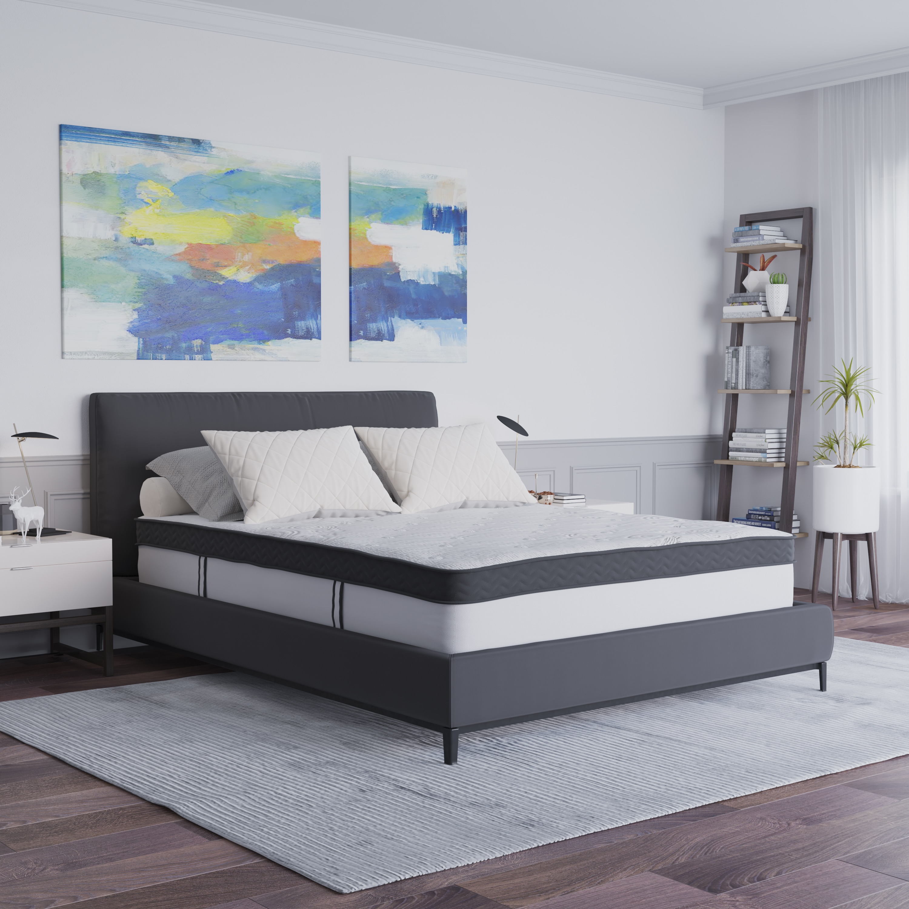 Capri Queen 12" White Memory Foam & Pocket Spring Adjustable Mattress