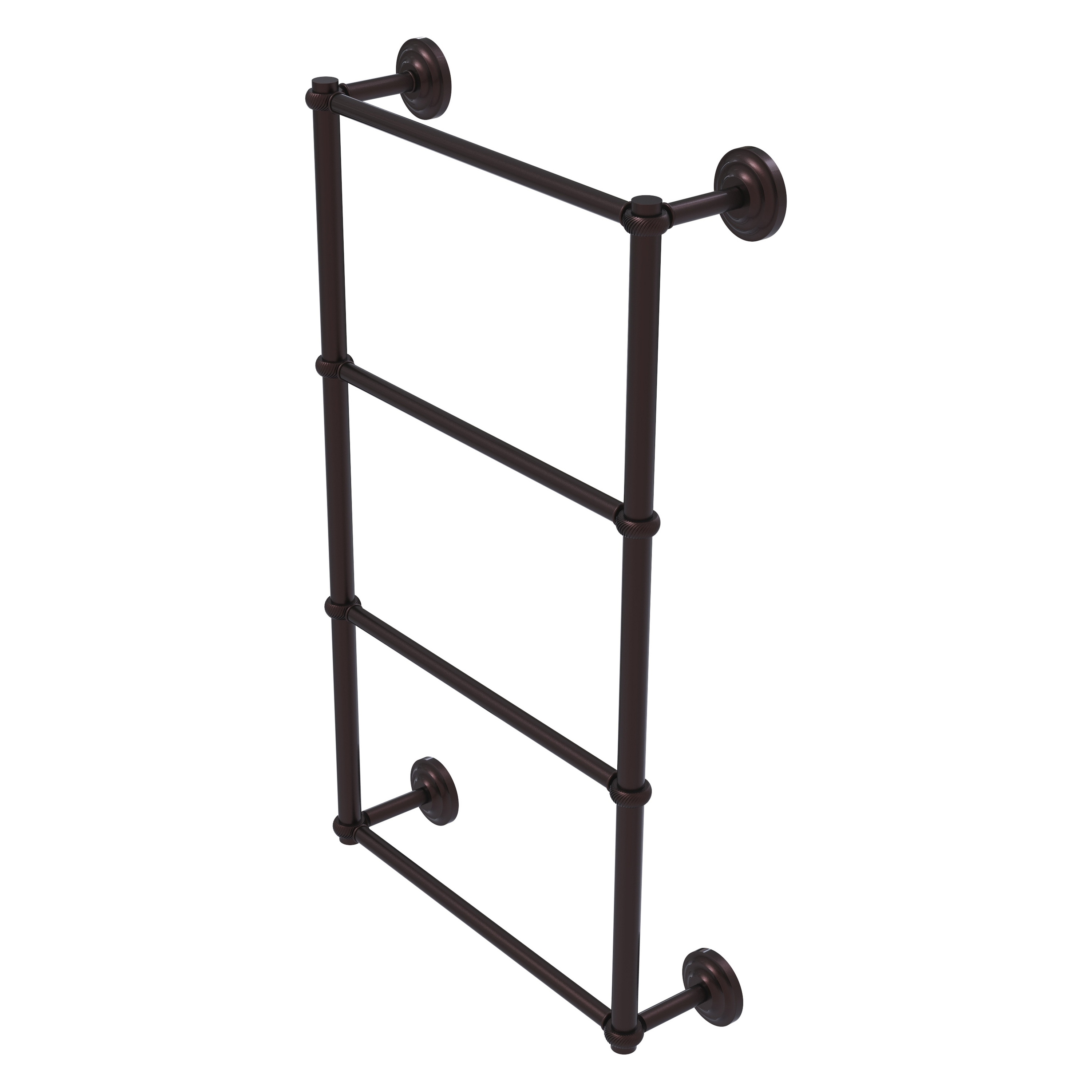 Allied Brass QN-28T-24-ABZ Que New 24-in double Antique Bronze Wall mount 4-tier Towel Bar
