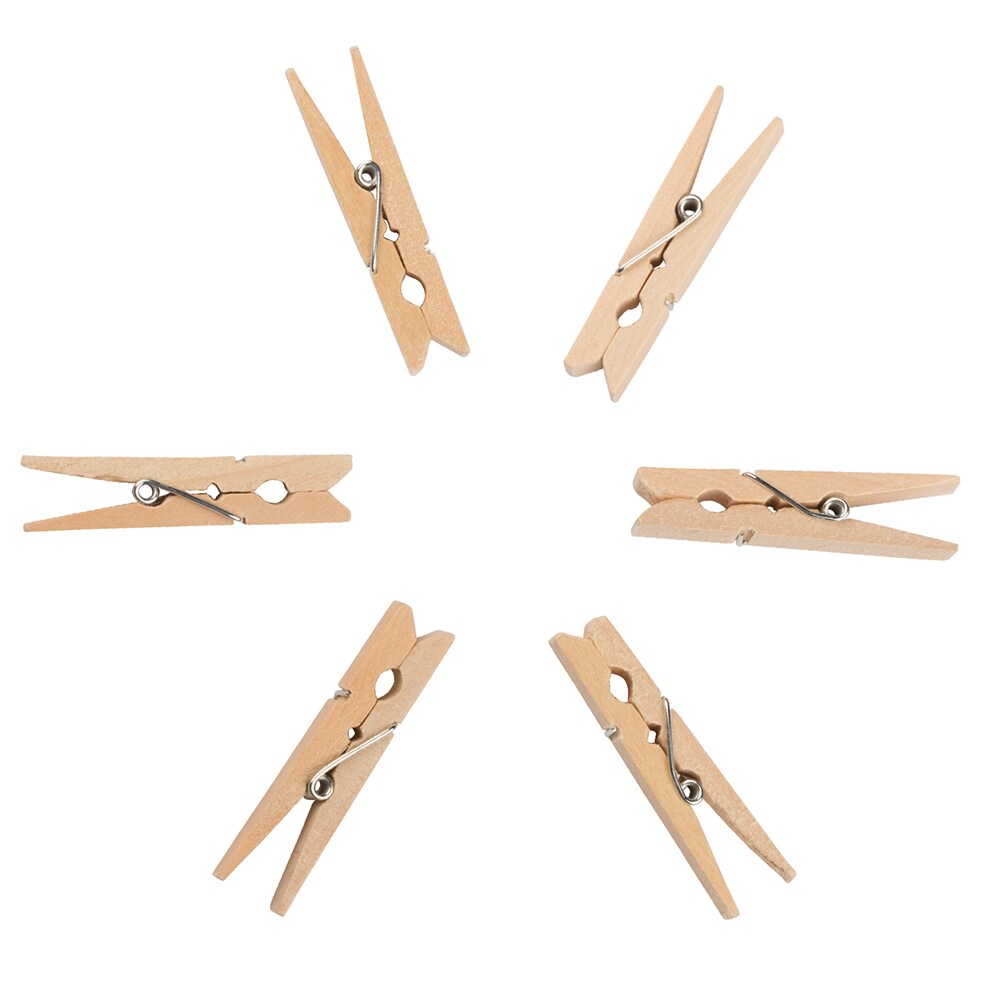 Jam Paper 40-Pack Wood Clothespins, 7/8-In, Assorted Colors | 230734407