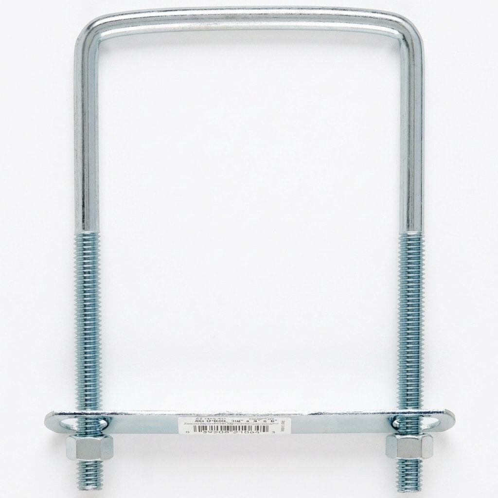 Hampton  3/8 in. X 4 in. W X 6 in. L Coarse Zinc Plated Steel Square Bend U Bolt
