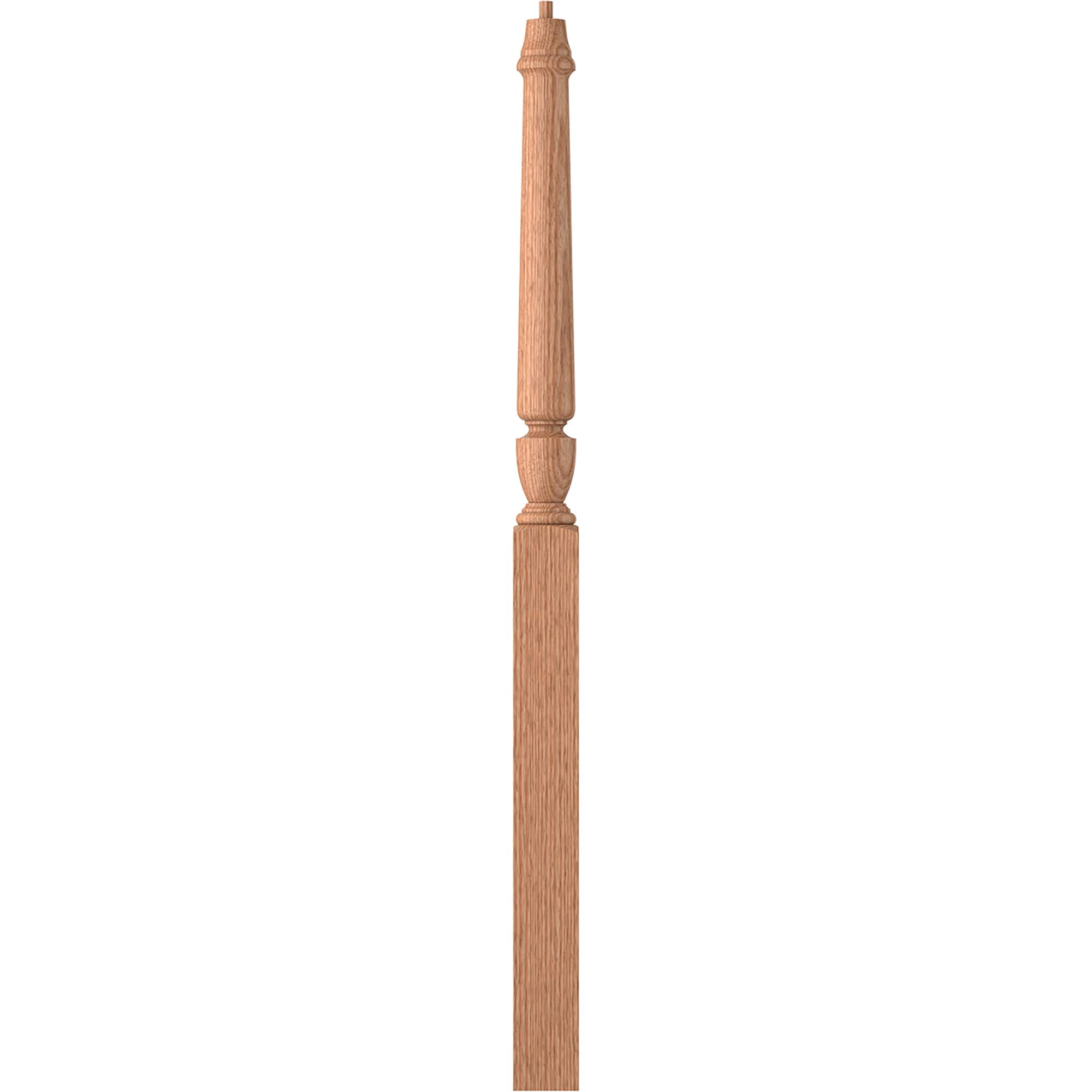 L.J. Smith Stair Systems LJP-3015-O Regent 3.5-in x 58-in Unfinished Red oak Intermediate Stair Newel Post