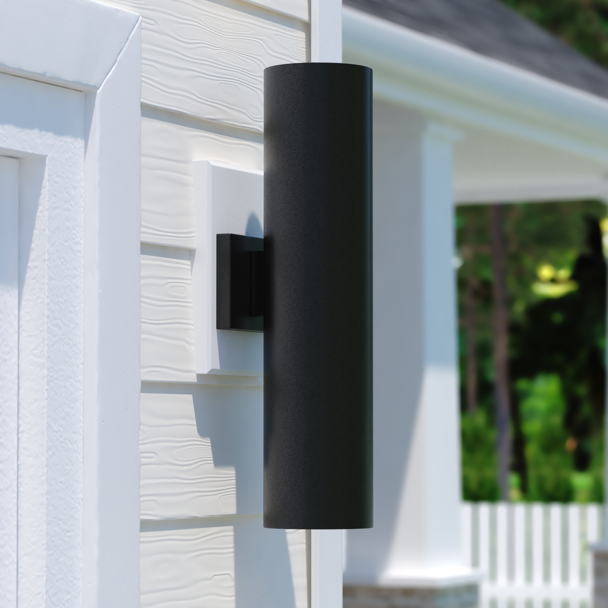 Cascadia T0652 Chiasso 2 -Light 20-in H Matte Black Hardwired Outdoor Wall Light