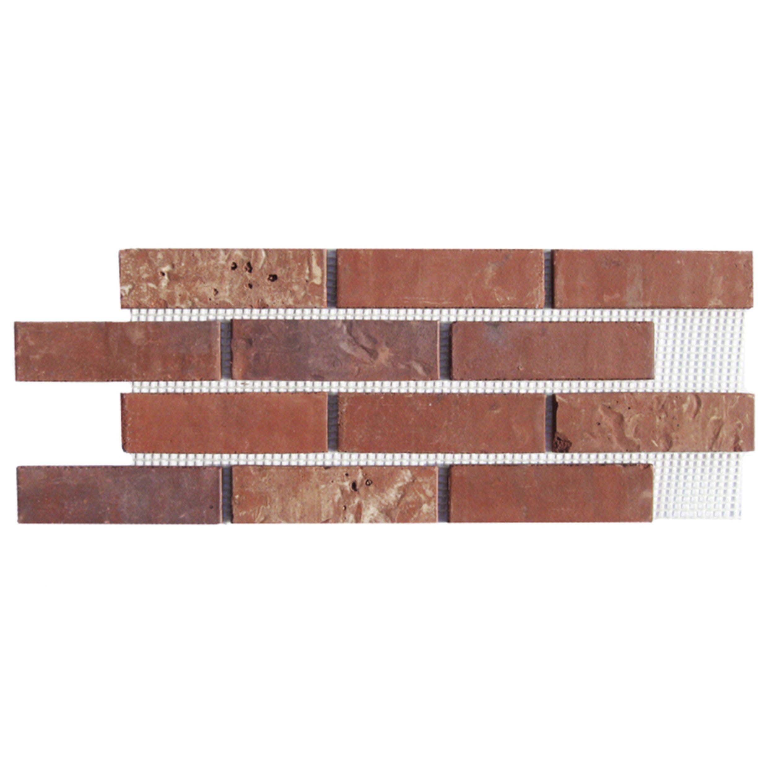 Old Mill Thin Brick Systems BW-370011CS Brickweb 10.5-in x 28-in Independence Brick Veneer Panel 8.7-sq ft