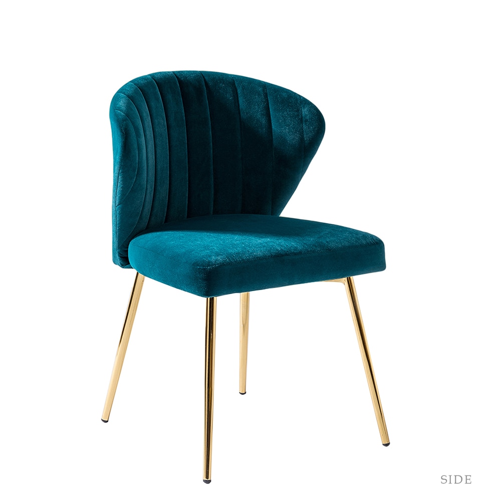 14 Karat Home CHM6125A-TEAL Casual TEAL Velvet Accent Chair