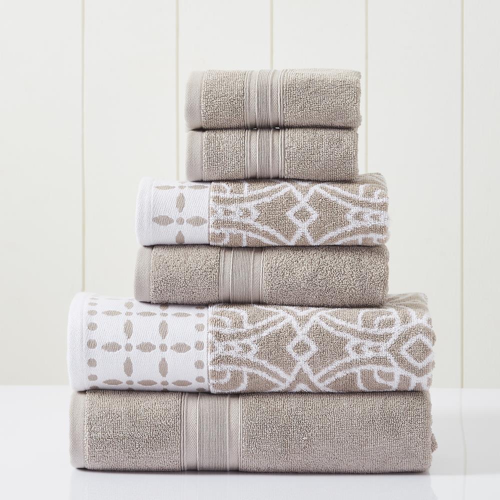 Modern Threads Monroe 6-Piece Yarn Dyed Jacquard Towel Set - Dark Sage