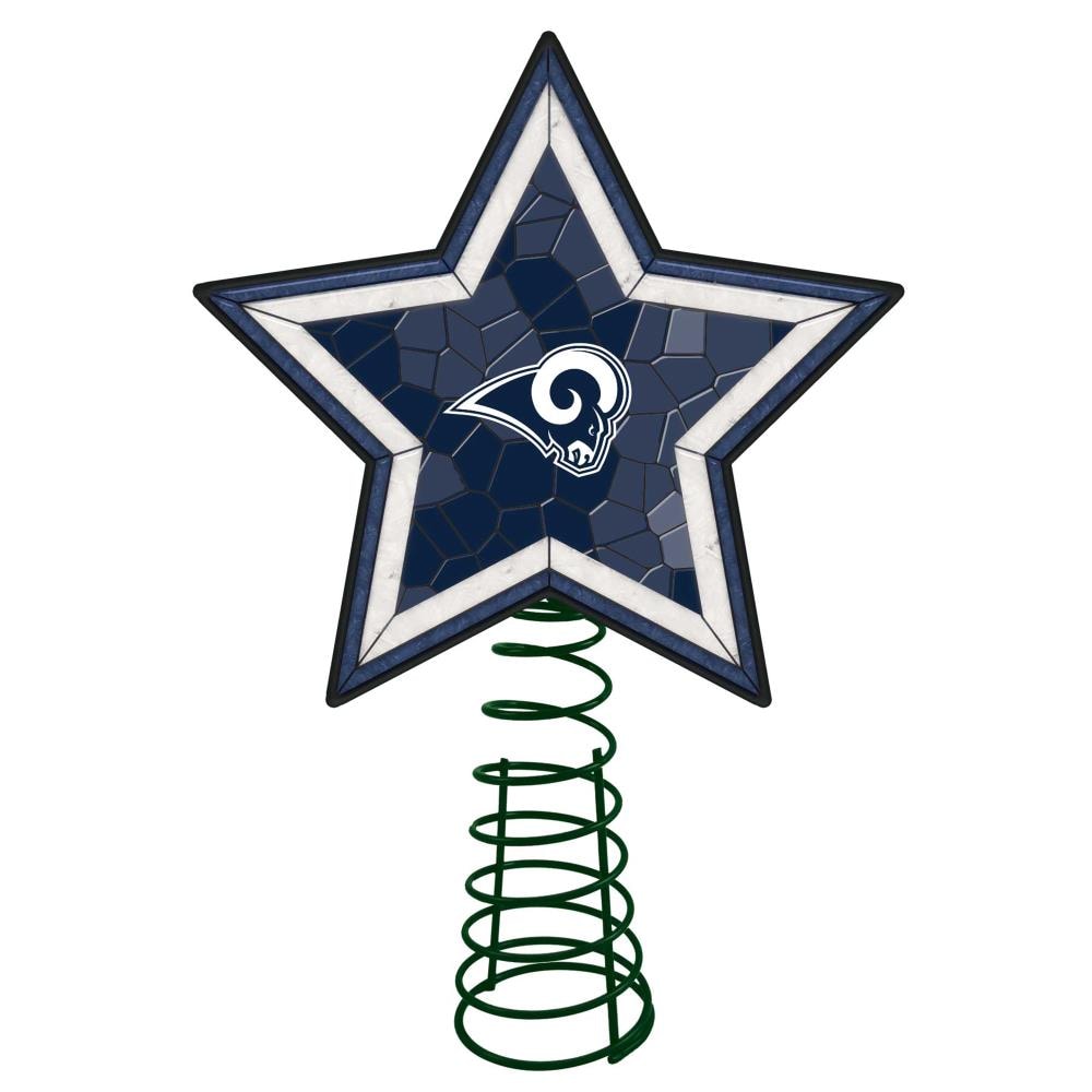 The Memory Company NFL-LAR-2303 10-in Star Team White Christmas Tree Topper