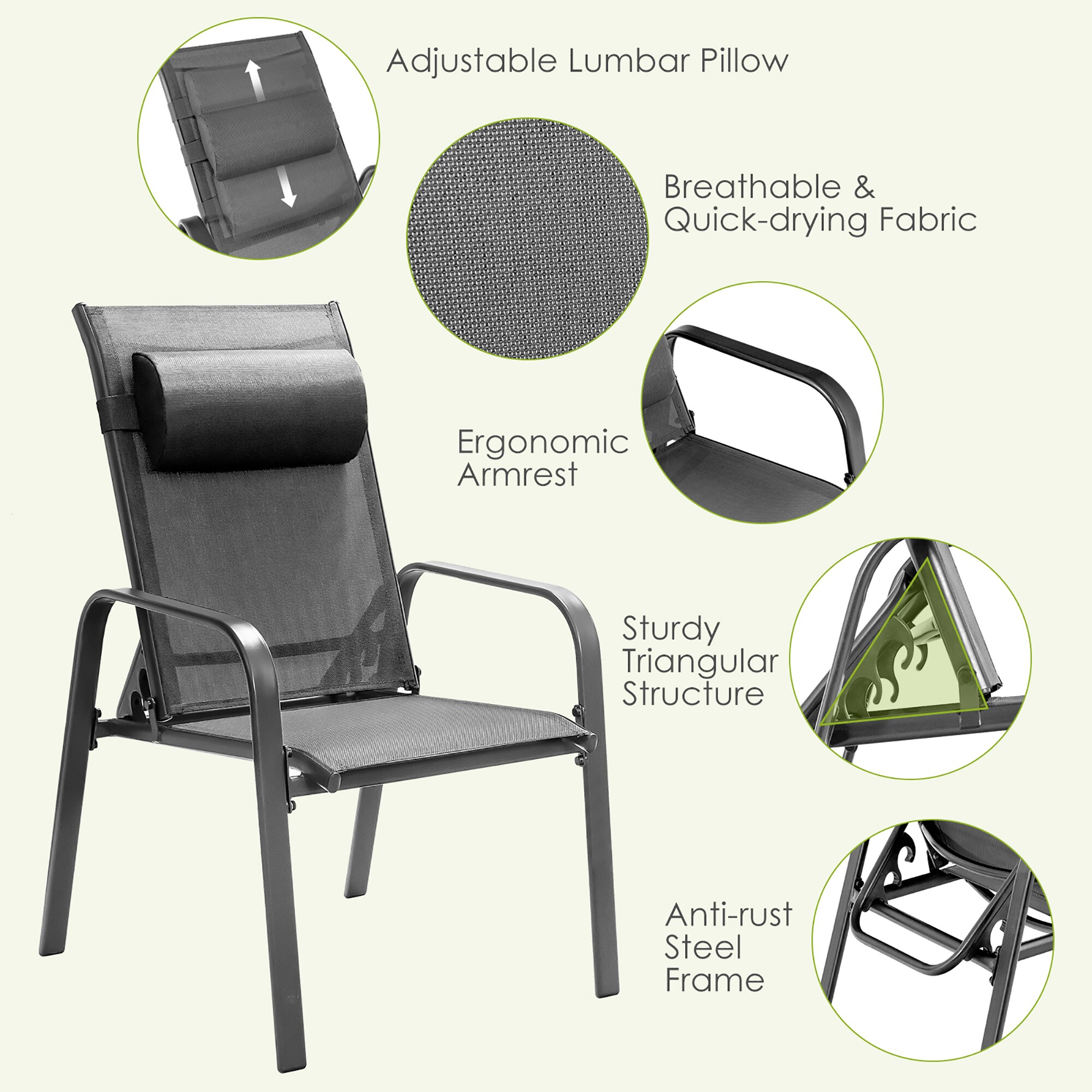 Costway NP10222GR Patio-Conversation-Sets - View #7