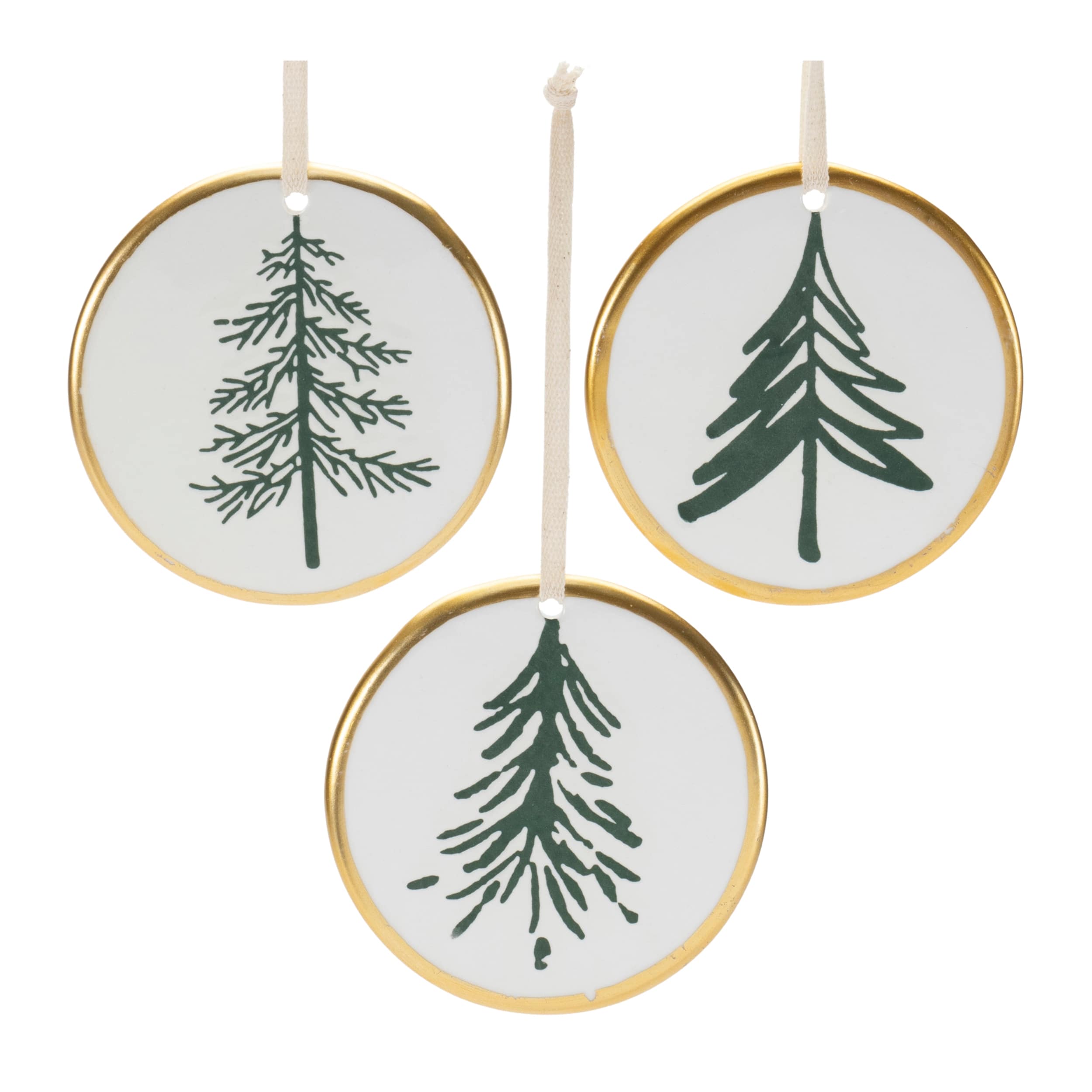 Melrose International 94437DS Tree Disc Ornament (Set of 12) 3.5H Ceramic