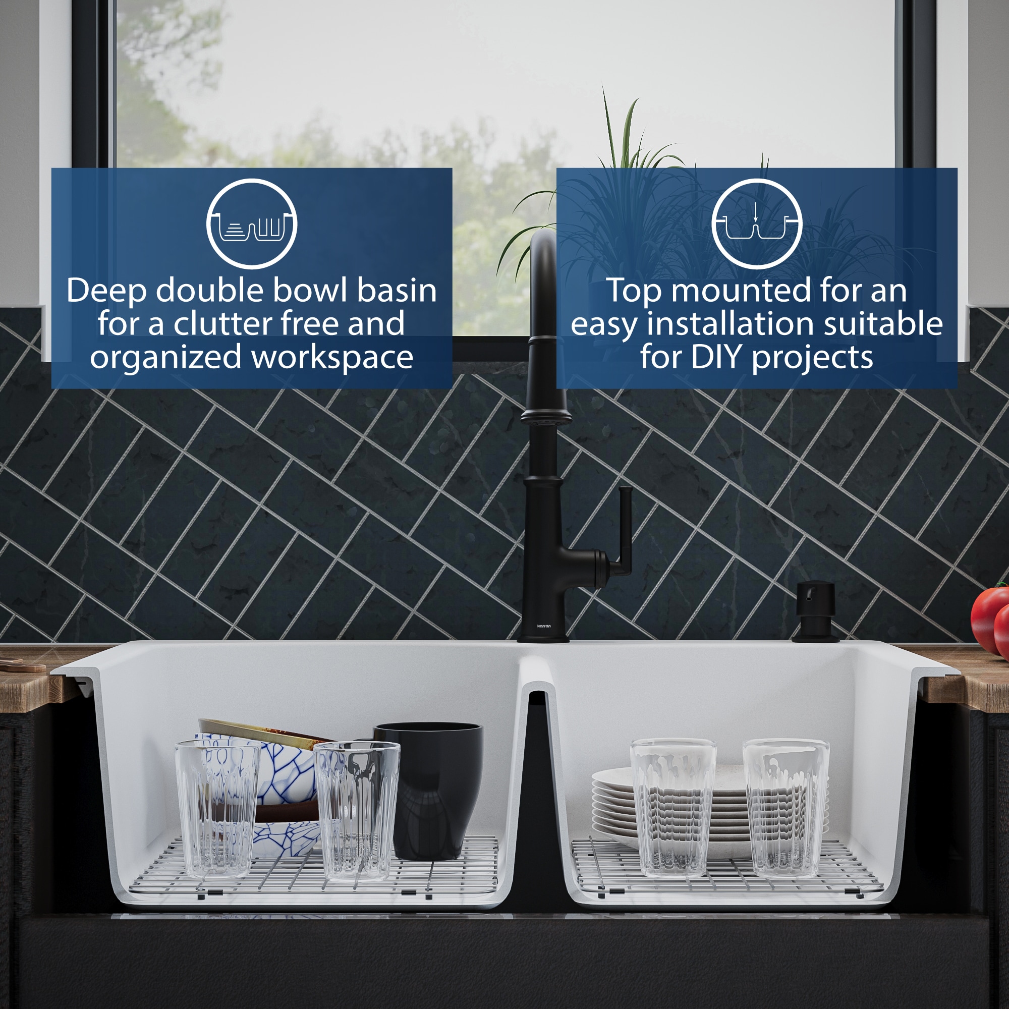 Karran QT-610-WH-PK1 Kitchen-Sinks - View #5