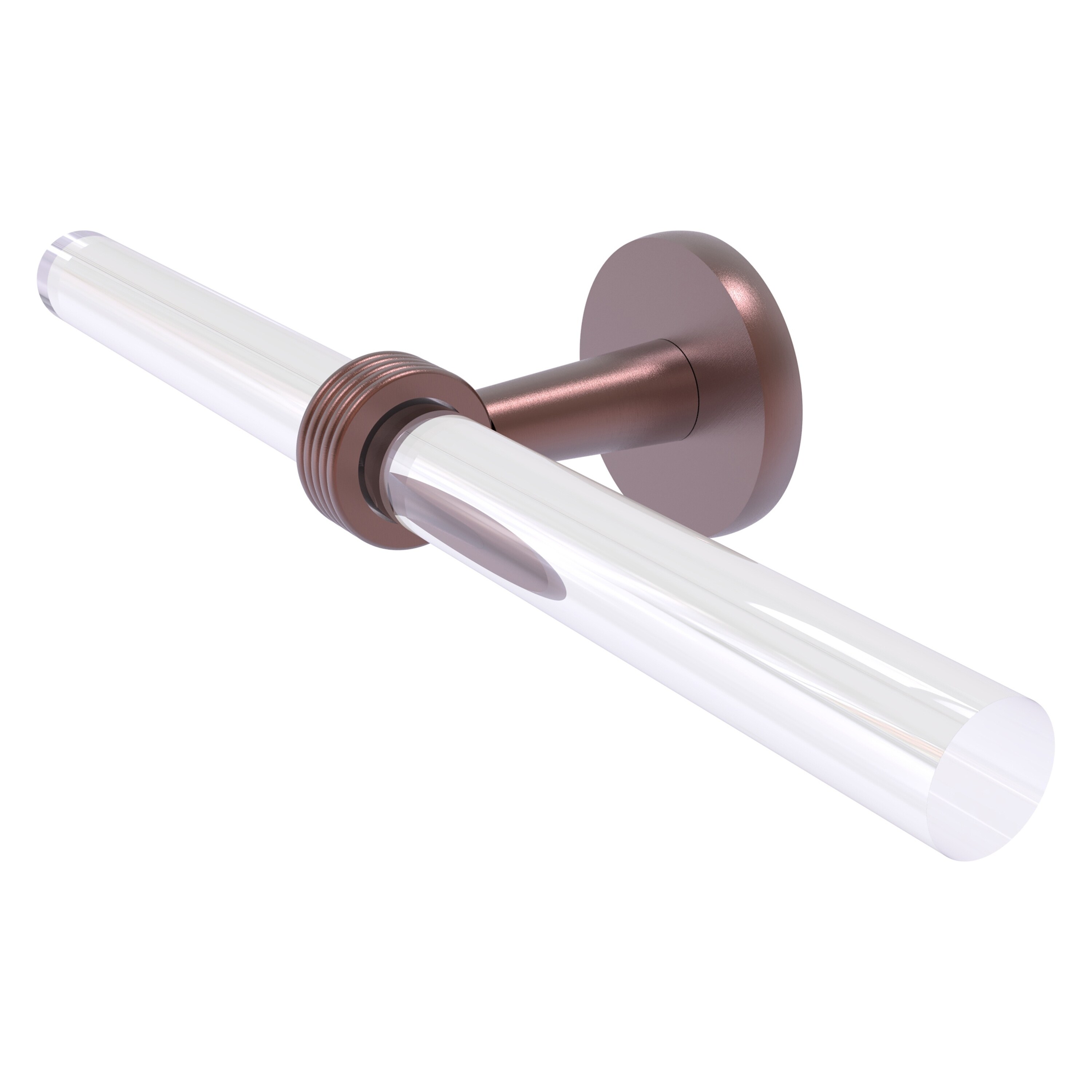 Allied Brass CV-HTBG-2-CA Clearview 18-in Antique Copper Wall mount Double Towel Bar