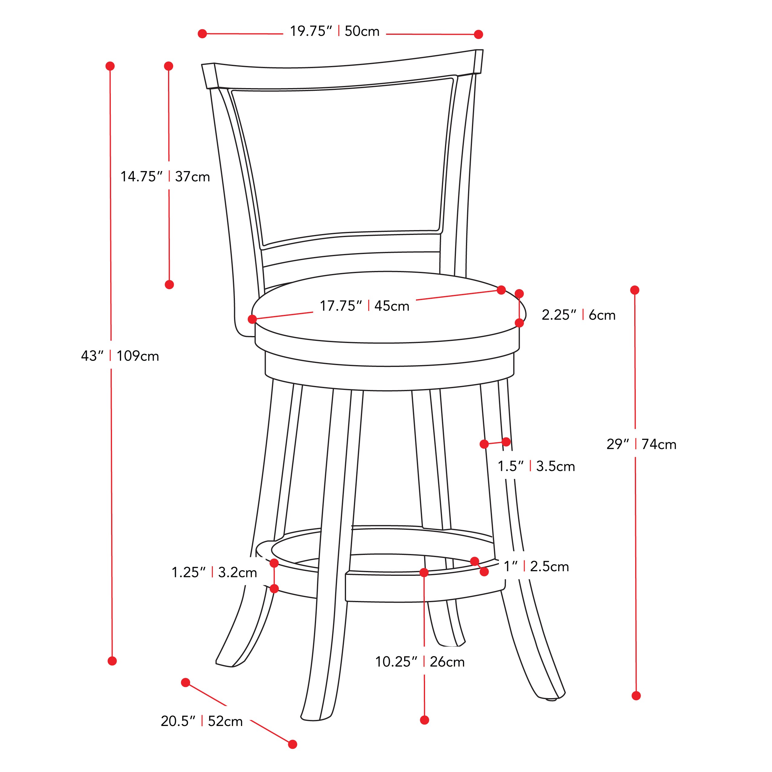 CorLiving DWG-119-B stools - View #7
