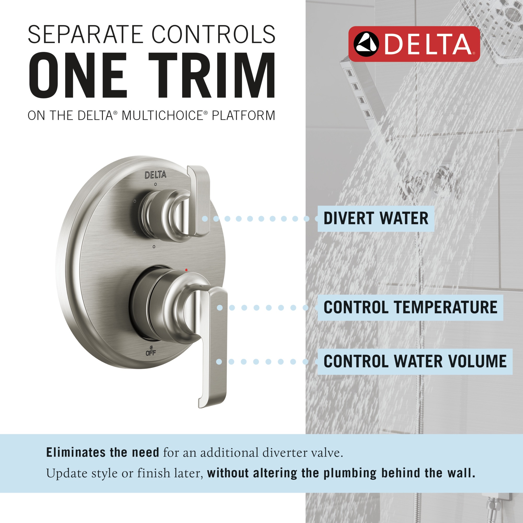 Delta T24989-SS-PR Bath-Shower-Facc - View #2