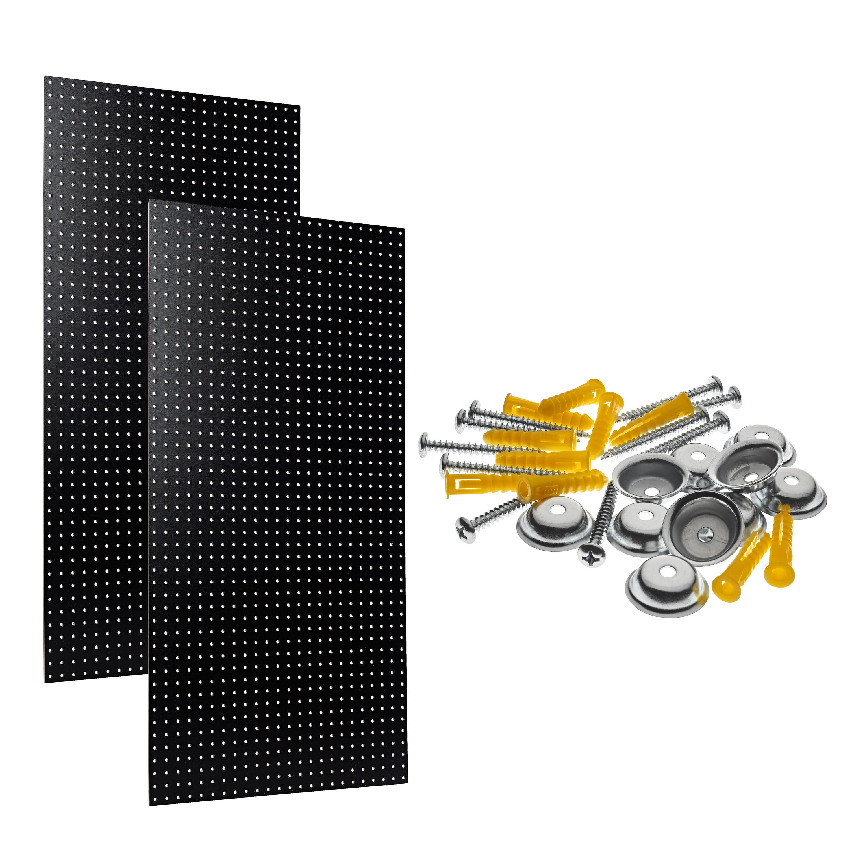 Triton Products PEG2-BLK 2 -Piece Hardboard Pegboard in Black 24-in W x 42-in H