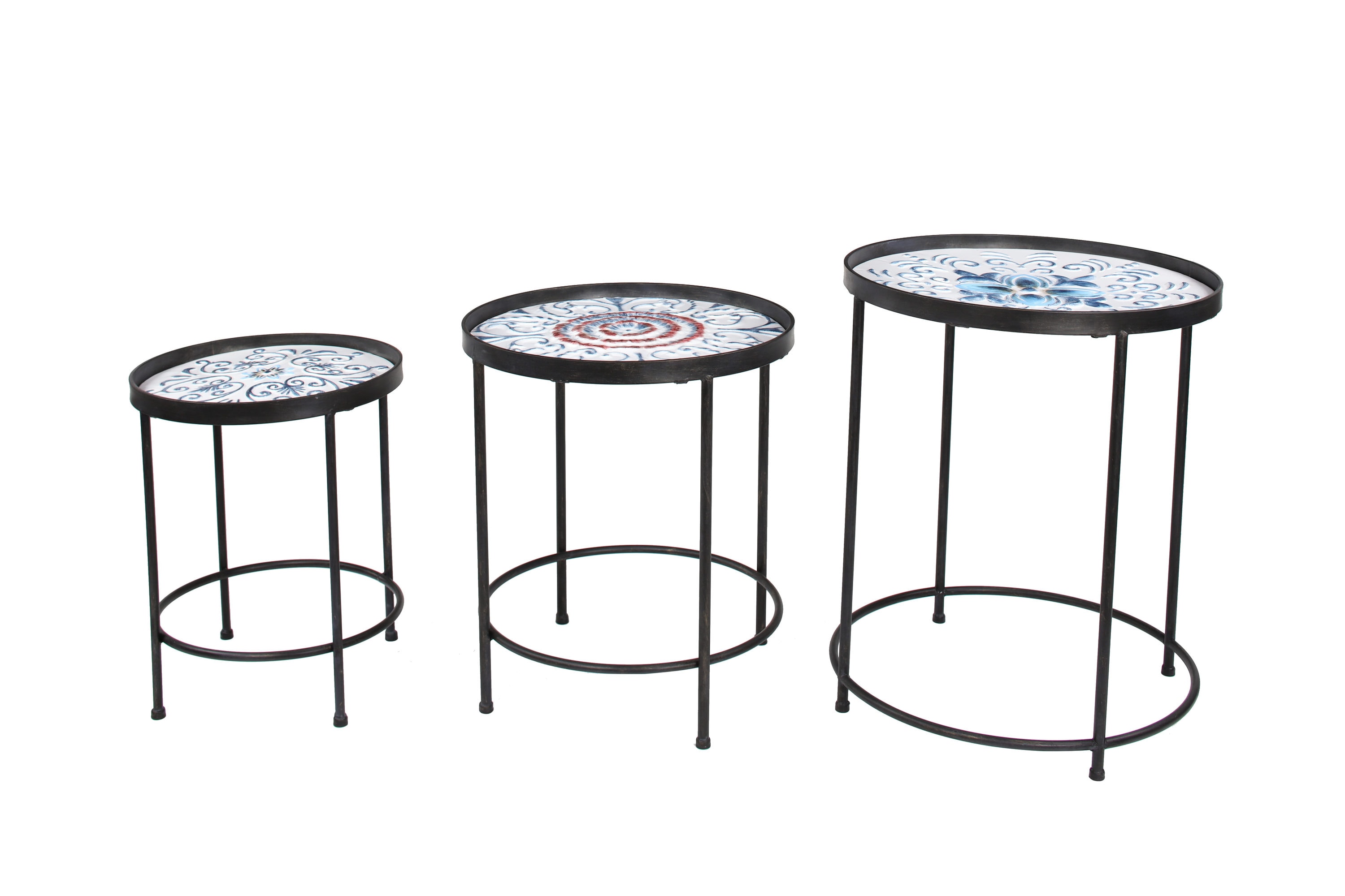 Grayson Lane 42997 Farmhouse Metal Accent Table Set