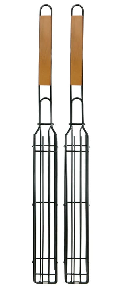 Mr. Bar-B-Q 06075Y 2 -Pack Steel Non-Stick Kebab holder