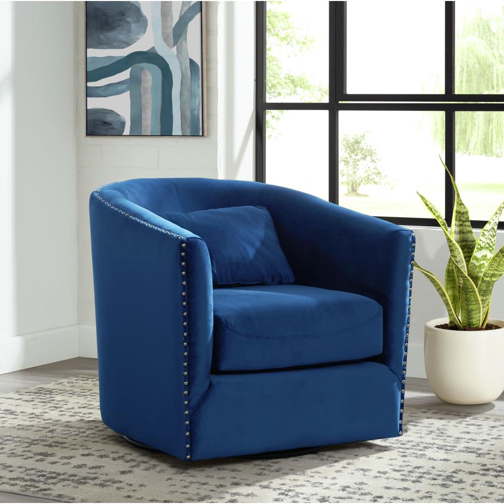 Picket House Furnishings Alba Swivel Chair in Navy Contemporary Blue ...