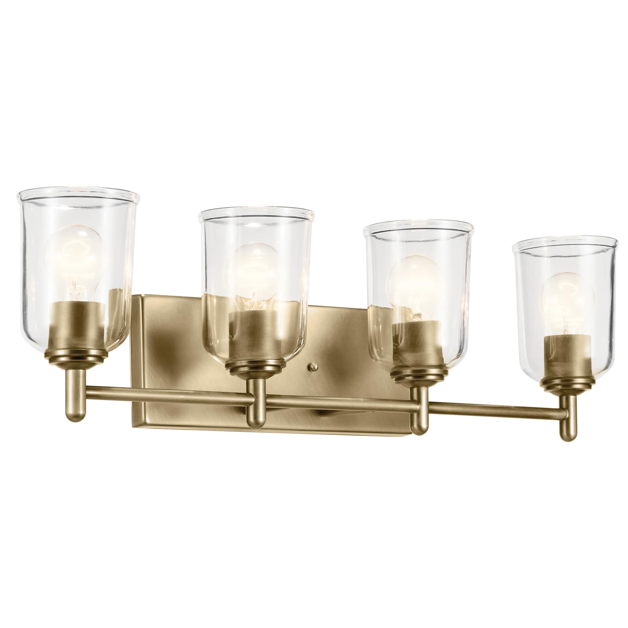 Kichler 45575NBRCLR Shailene 29.75-in 4 -Light Gold Traditional Vanity light