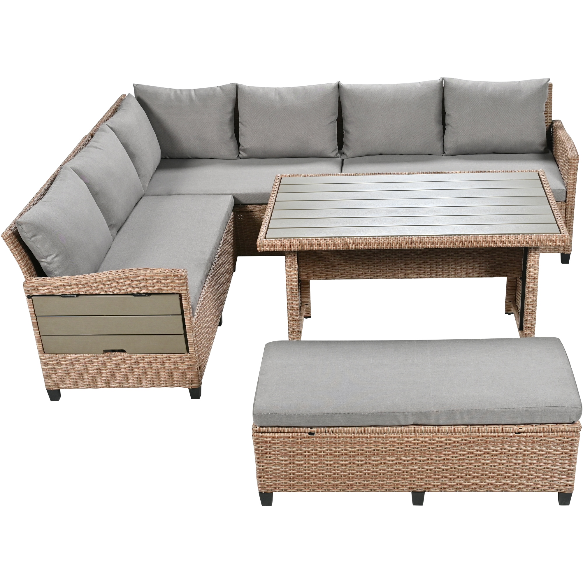 Direct Wicker DWS-06AAD-BR Patio-Conversation-Sets - View #3