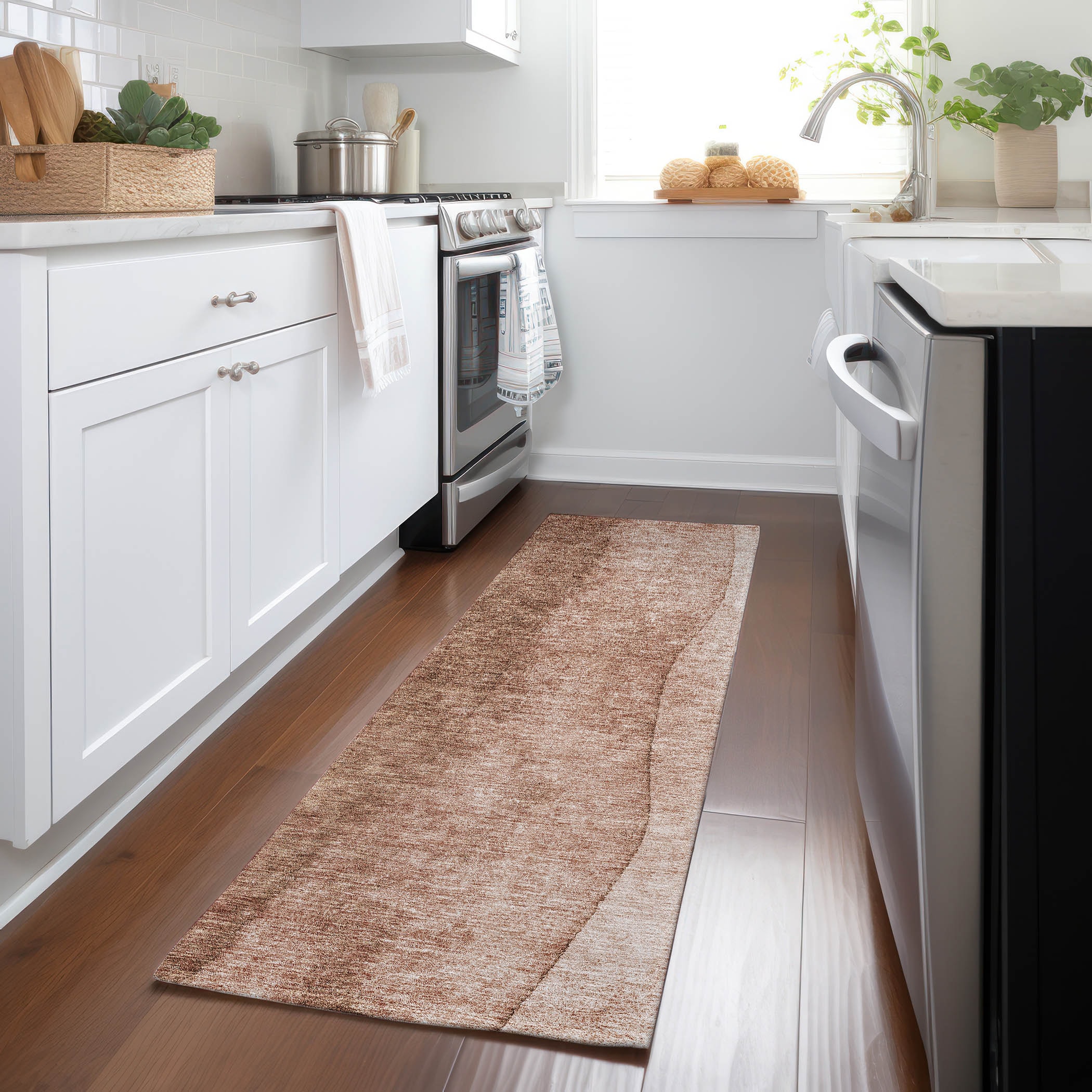 Addison Rugs ACN625BR2X8 Chantille ACN625BR 2 x 7 (ft) Polyester Brown Rectangular Indoor/Outdoor Geometric Machine washable Runner rug