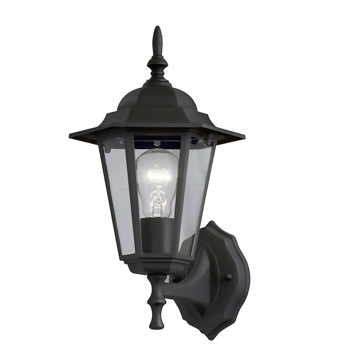Portfolio 14 In H Sand Black Um Base E 26 Outdoor Wall Light The Lights Department At Com Outdoor Wall Light In The, Portfolio Outdoor Wall Lantern
