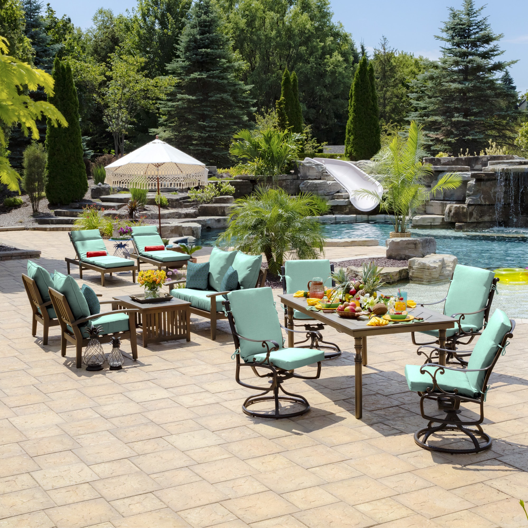 aqua patio seat cushions