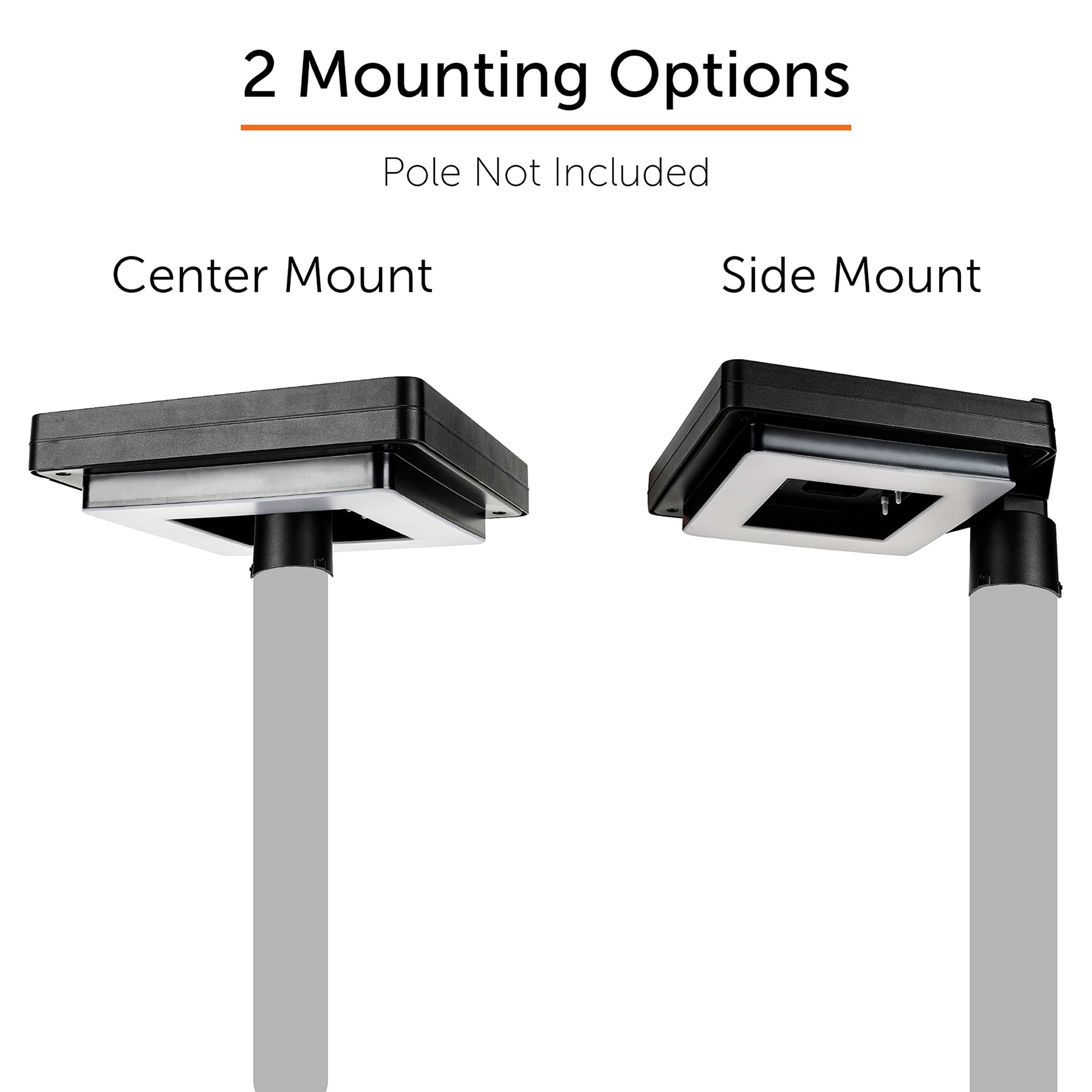 Black Aluminum Modern LED Solar Lamp Post Light