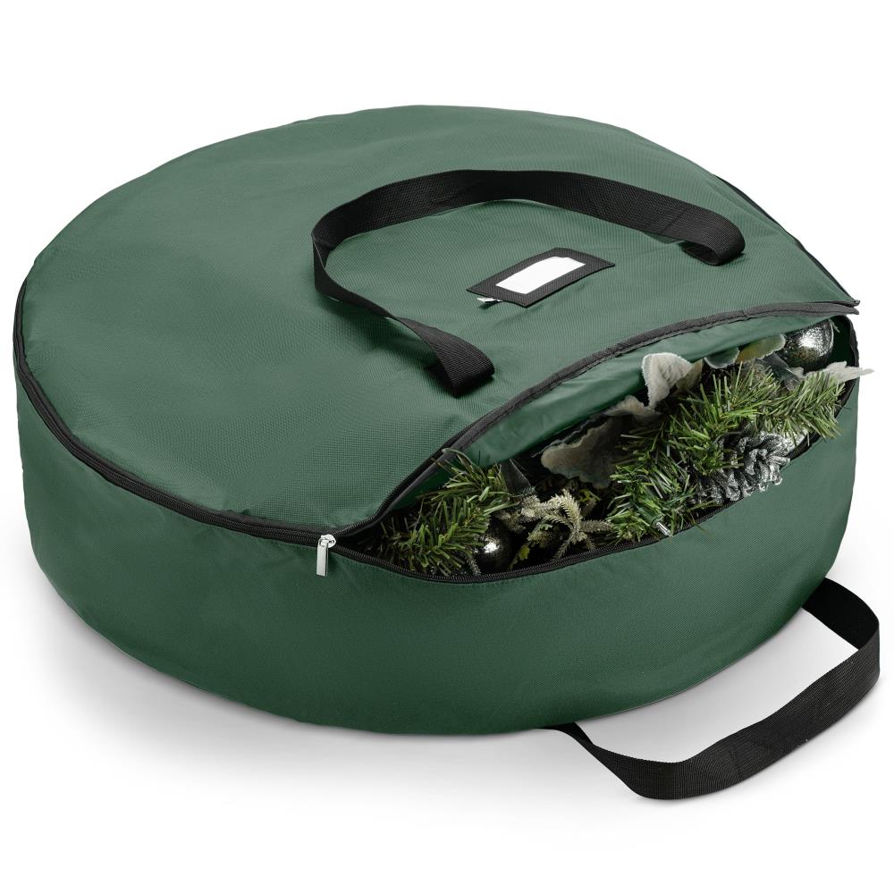 OSTO OCD-101-G 30-in x 8-in Green Polyester Collapsible Wreath Storage Container (Accommodates Wreath Diameters Up to 24-in)