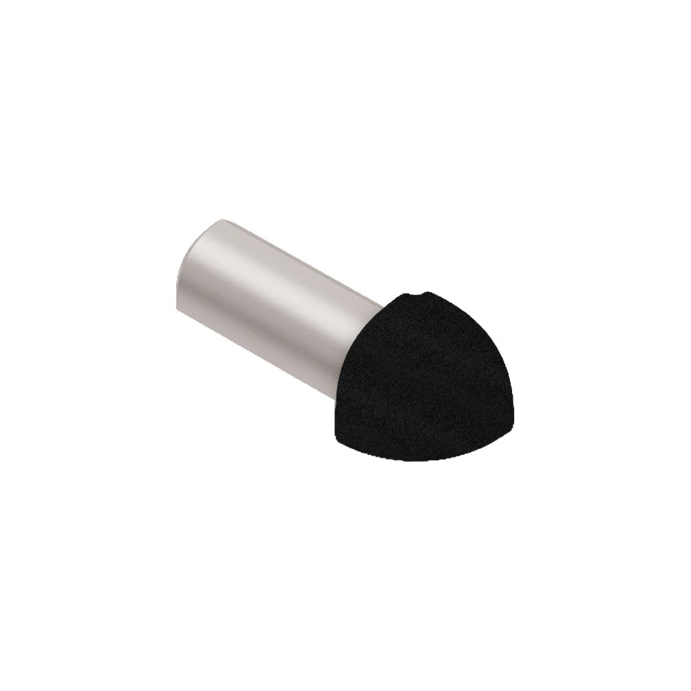 Schluter Systems ED/RO100MGS Rondec 0.375-in W x 1.0-in L Matte black textured color-coated aluminum Aluminum Outside corner Tile Edge Trim